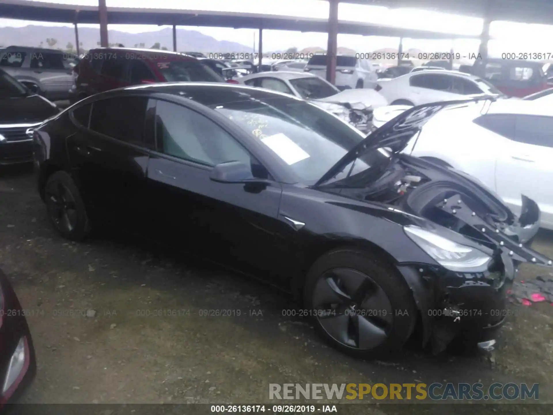 1 Photograph of a damaged car 5YJ3E1EAXKF317861 TESLA MODEL 3 2019