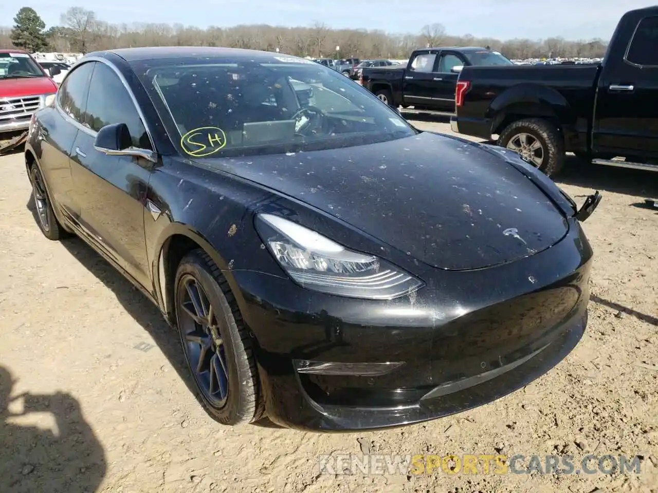 1 Photograph of a damaged car 5YJ3E1EAXKF324177 TESLA MODEL 3 2019