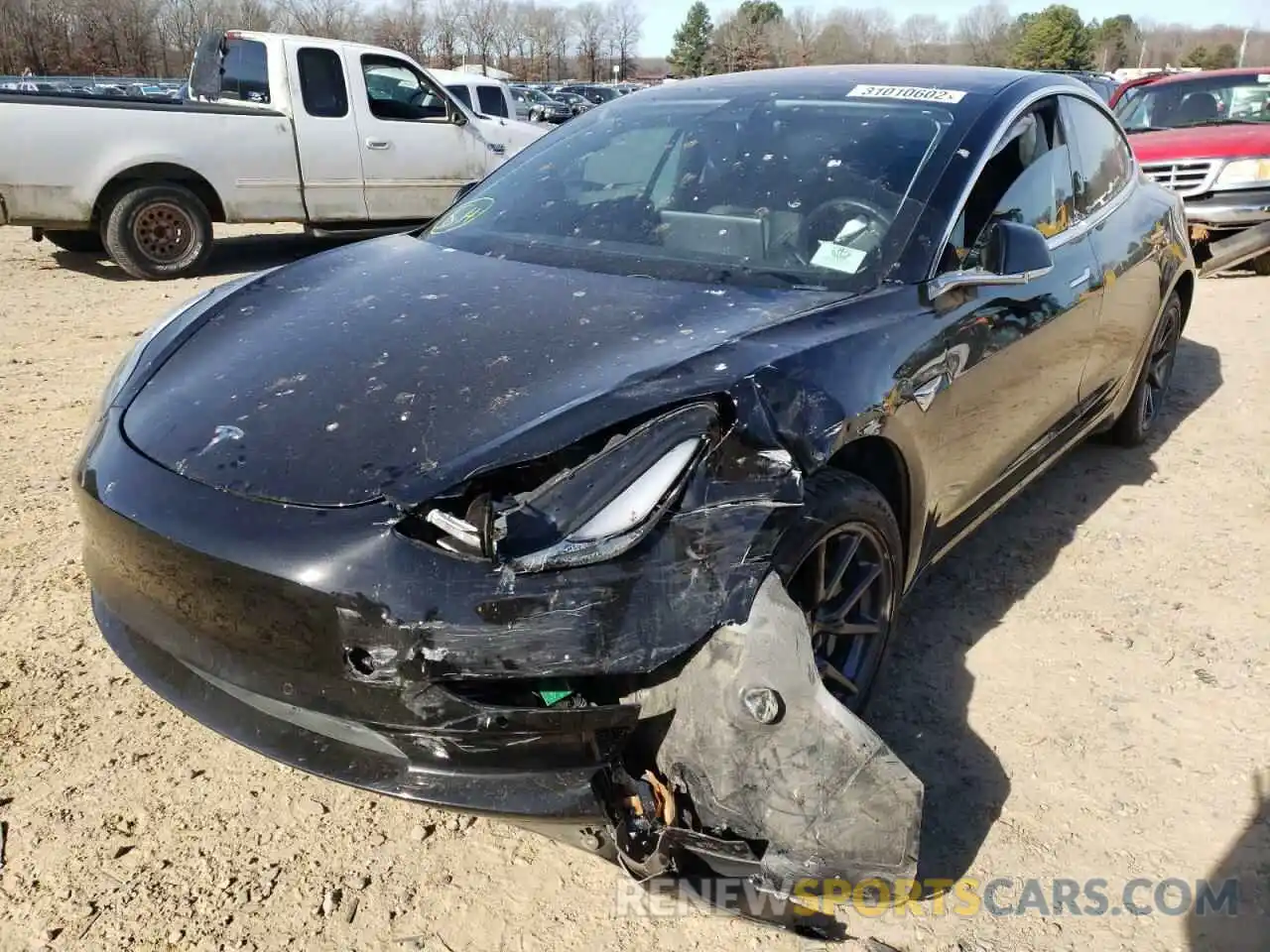 2 Photograph of a damaged car 5YJ3E1EAXKF324177 TESLA MODEL 3 2019