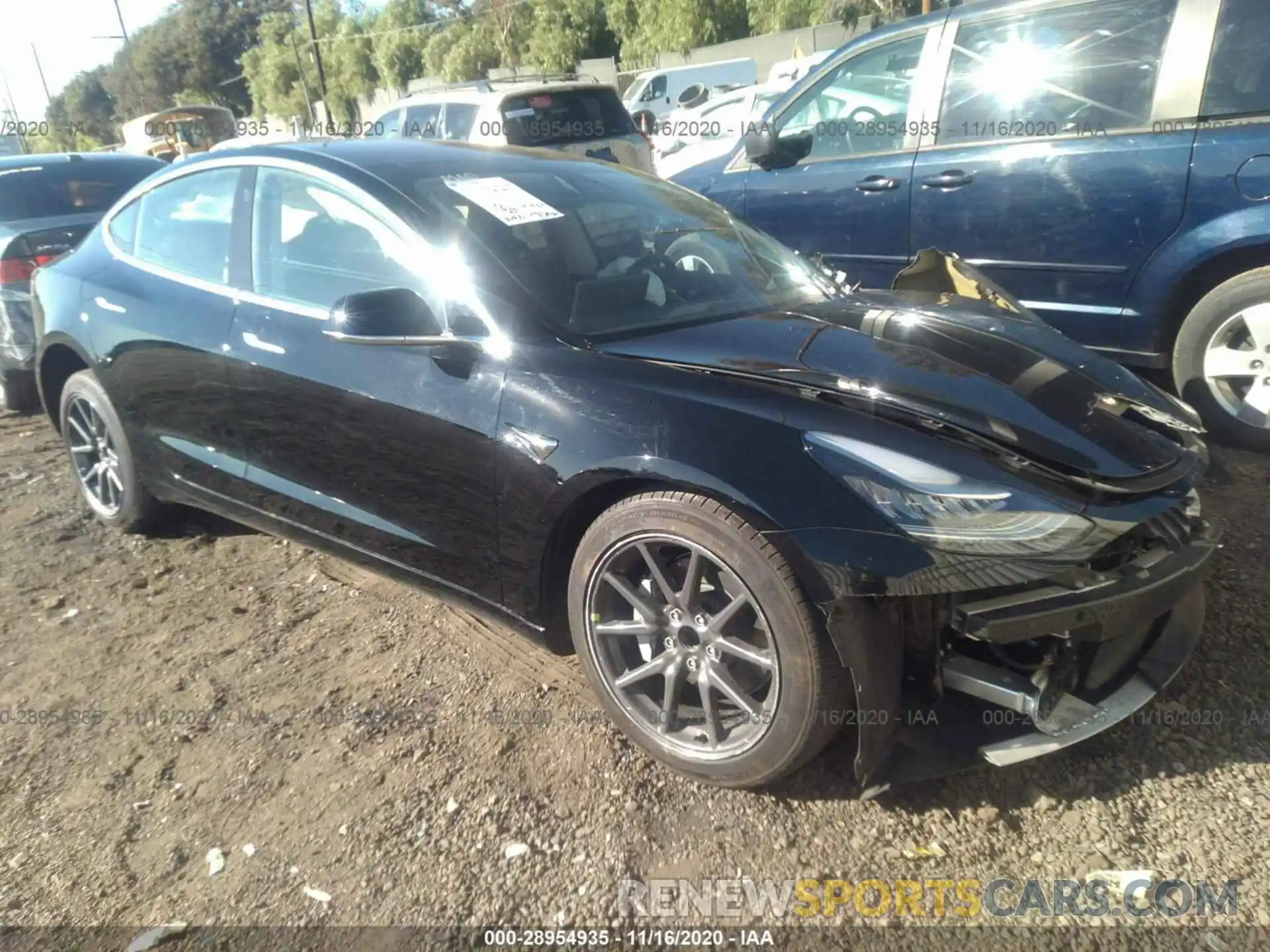 1 Photograph of a damaged car 5YJ3E1EAXKF324695 TESLA MODEL 3 2019