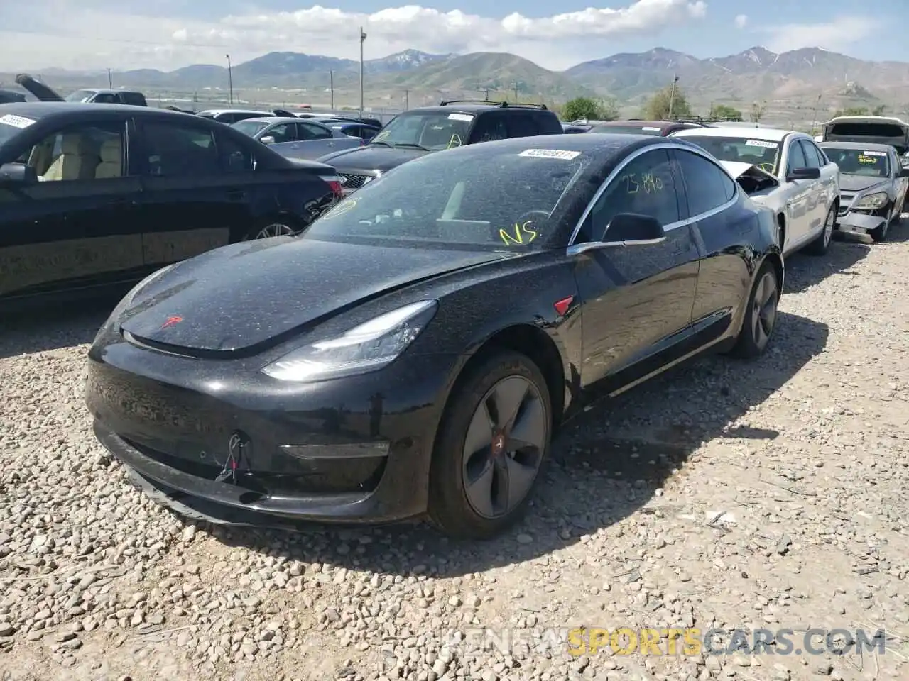 2 Фотография поврежденного автомобиля 5YJ3E1EAXKF325149 TESLA MODEL 3 2019