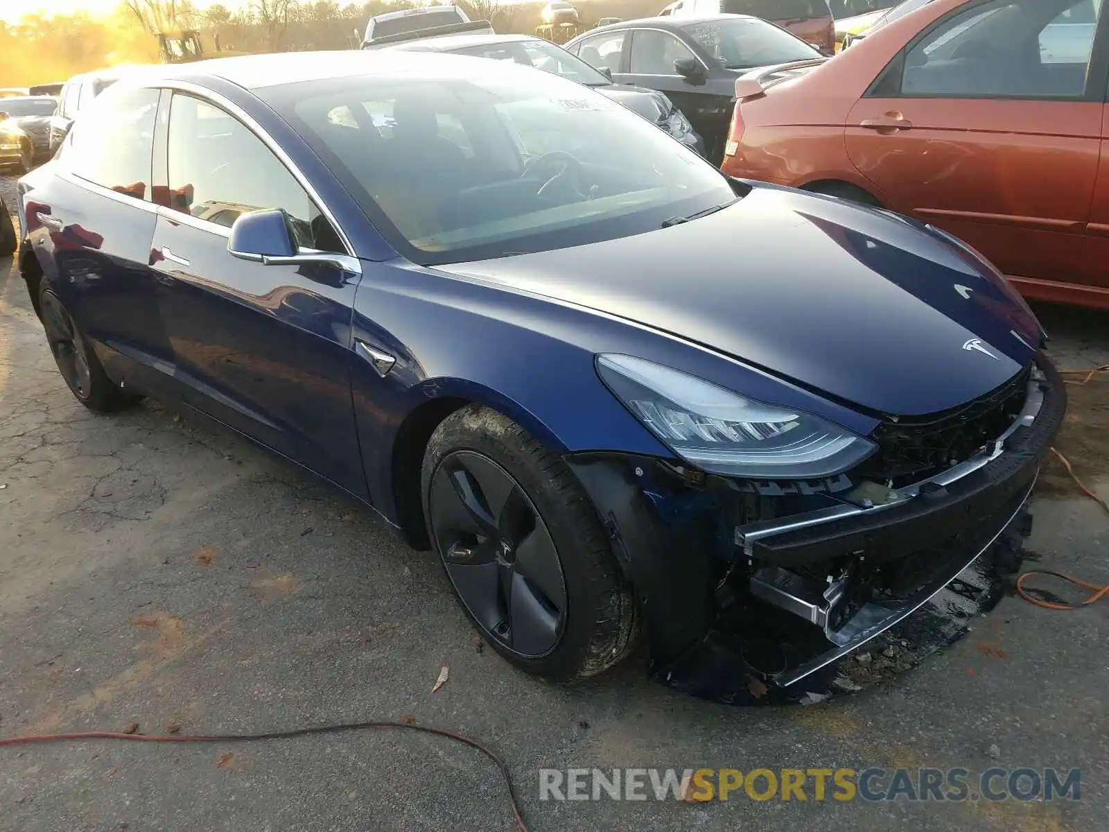 1 Photograph of a damaged car 5YJ3E1EAXKF326219 TESLA MODEL 3 2019