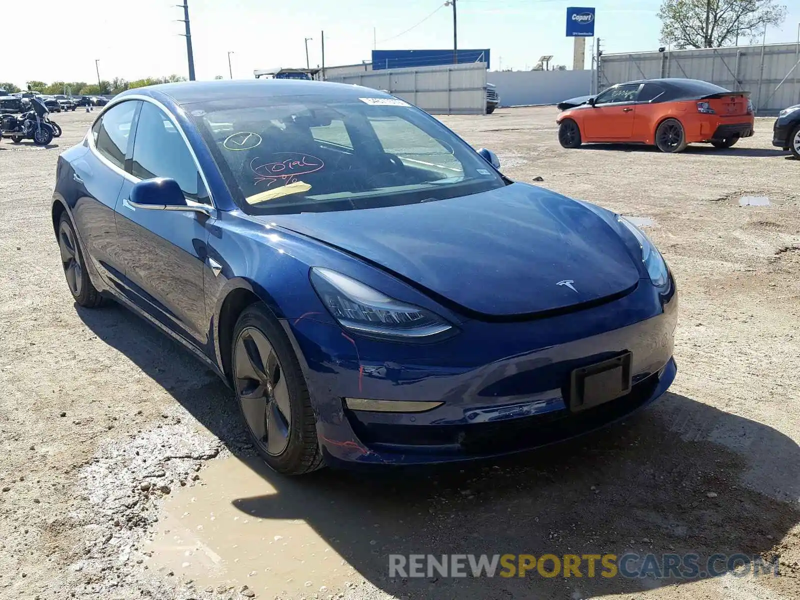 1 Photograph of a damaged car 5YJ3E1EAXKF326334 TESLA MODEL 3 2019