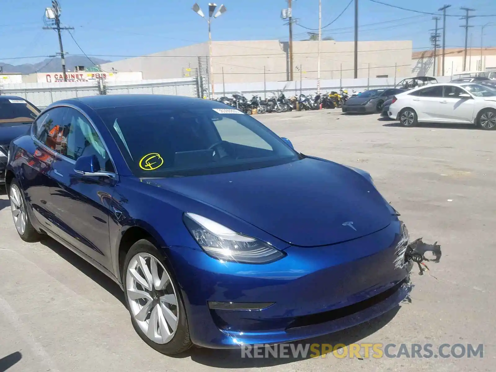 1 Photograph of a damaged car 5YJ3E1EAXKF331937 TESLA MODEL 3 2019