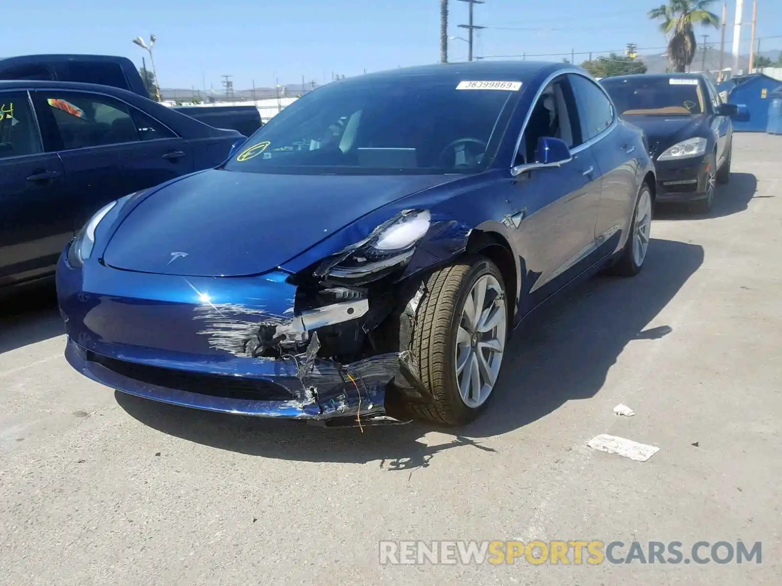 2 Photograph of a damaged car 5YJ3E1EAXKF331937 TESLA MODEL 3 2019