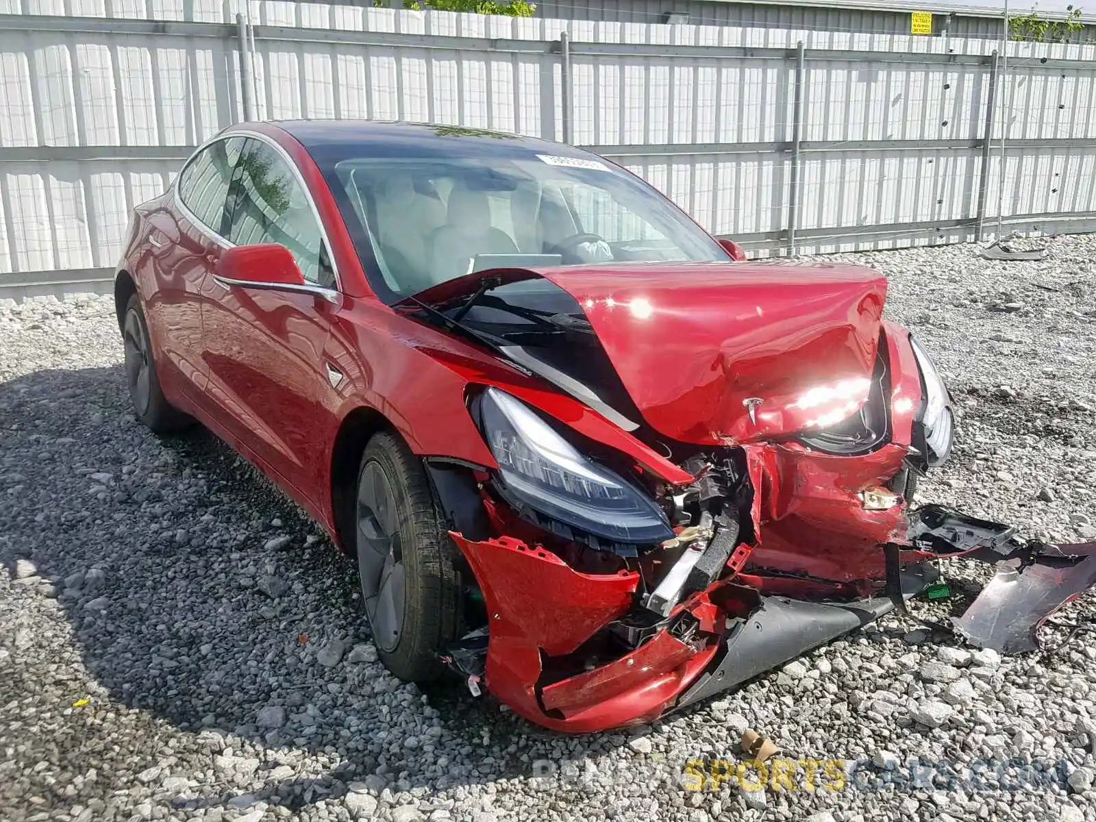 1 Photograph of a damaged car 5YJ3E1EAXKF332392 TESLA MODEL 3 2019