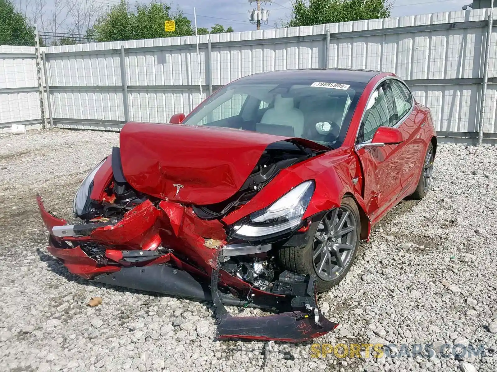 2 Photograph of a damaged car 5YJ3E1EAXKF332392 TESLA MODEL 3 2019