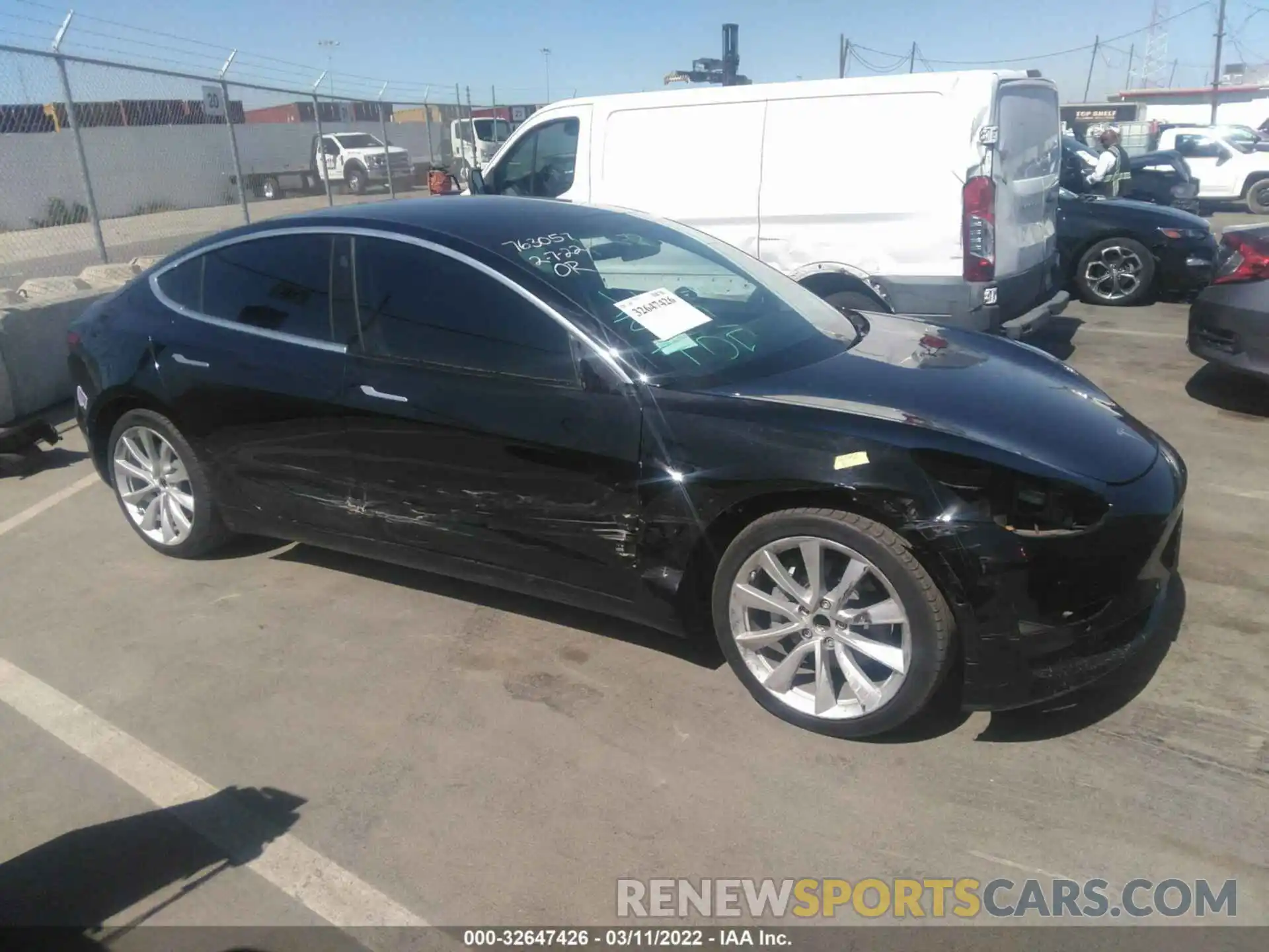 1 Photograph of a damaged car 5YJ3E1EAXKF338435 TESLA MODEL 3 2019