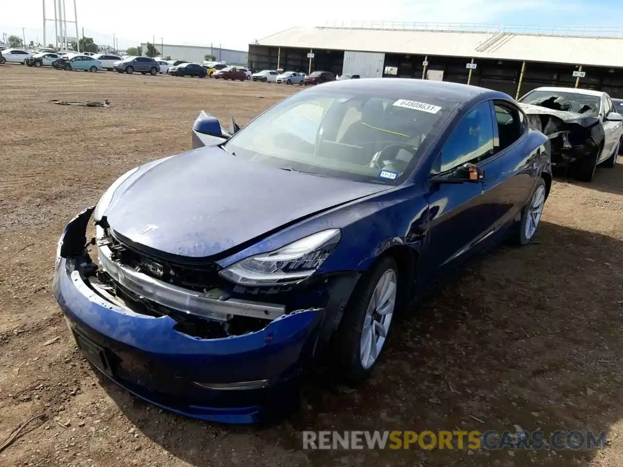 2 Photograph of a damaged car 5YJ3E1EAXKF357700 TESLA MODEL 3 2019