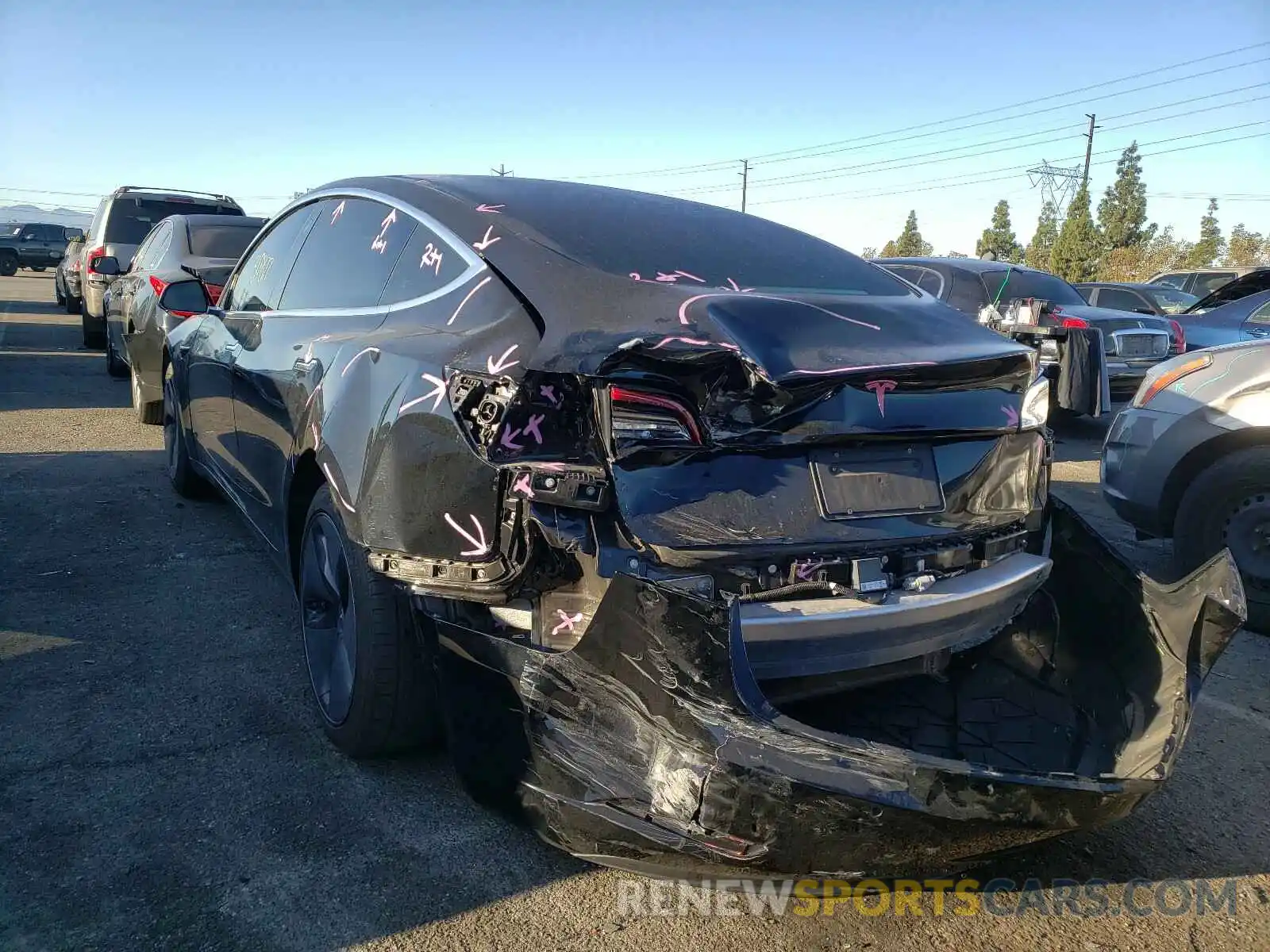 3 Photograph of a damaged car 5YJ3E1EAXKF361908 TESLA MODEL 3 2019