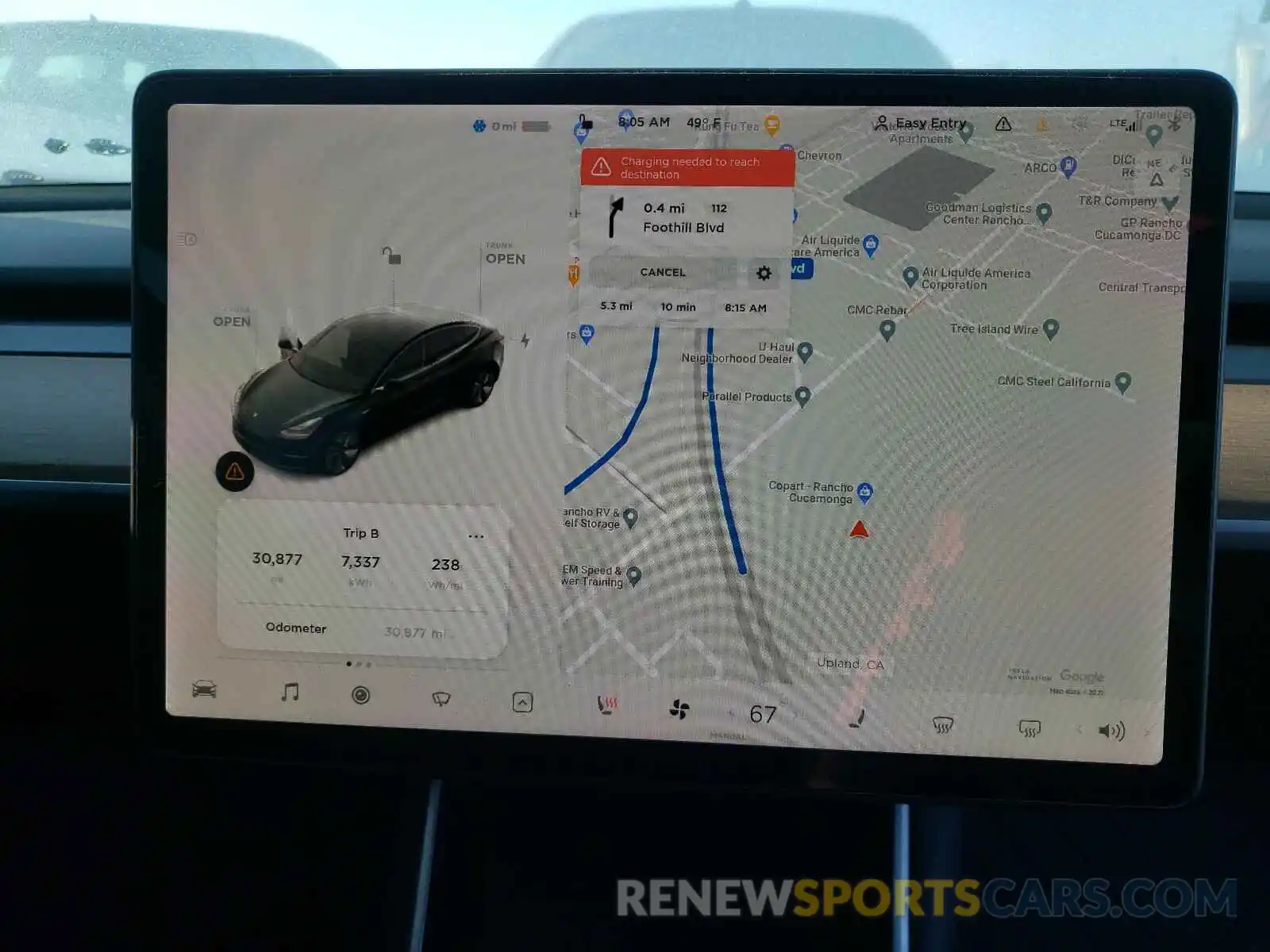 9 Photograph of a damaged car 5YJ3E1EAXKF361908 TESLA MODEL 3 2019