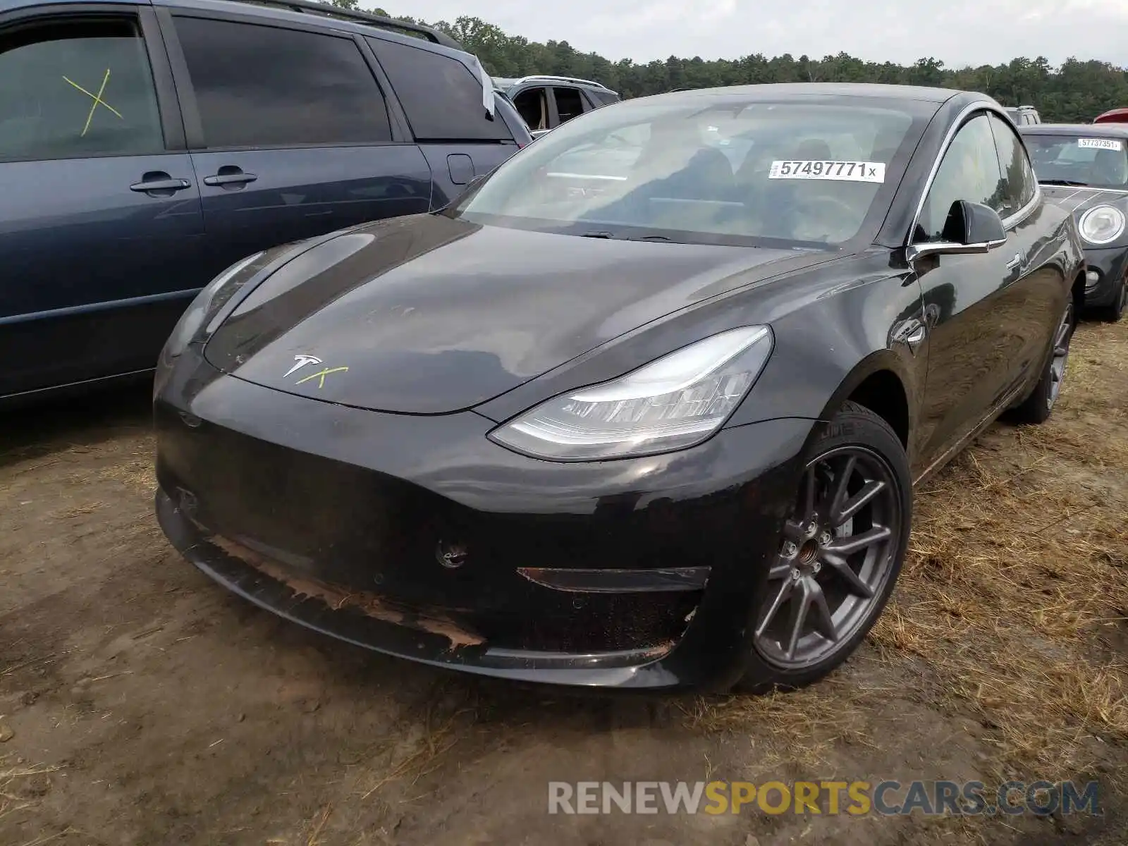 2 Фотография поврежденного автомобиля 5YJ3E1EAXKF362010 TESLA MODEL 3 2019