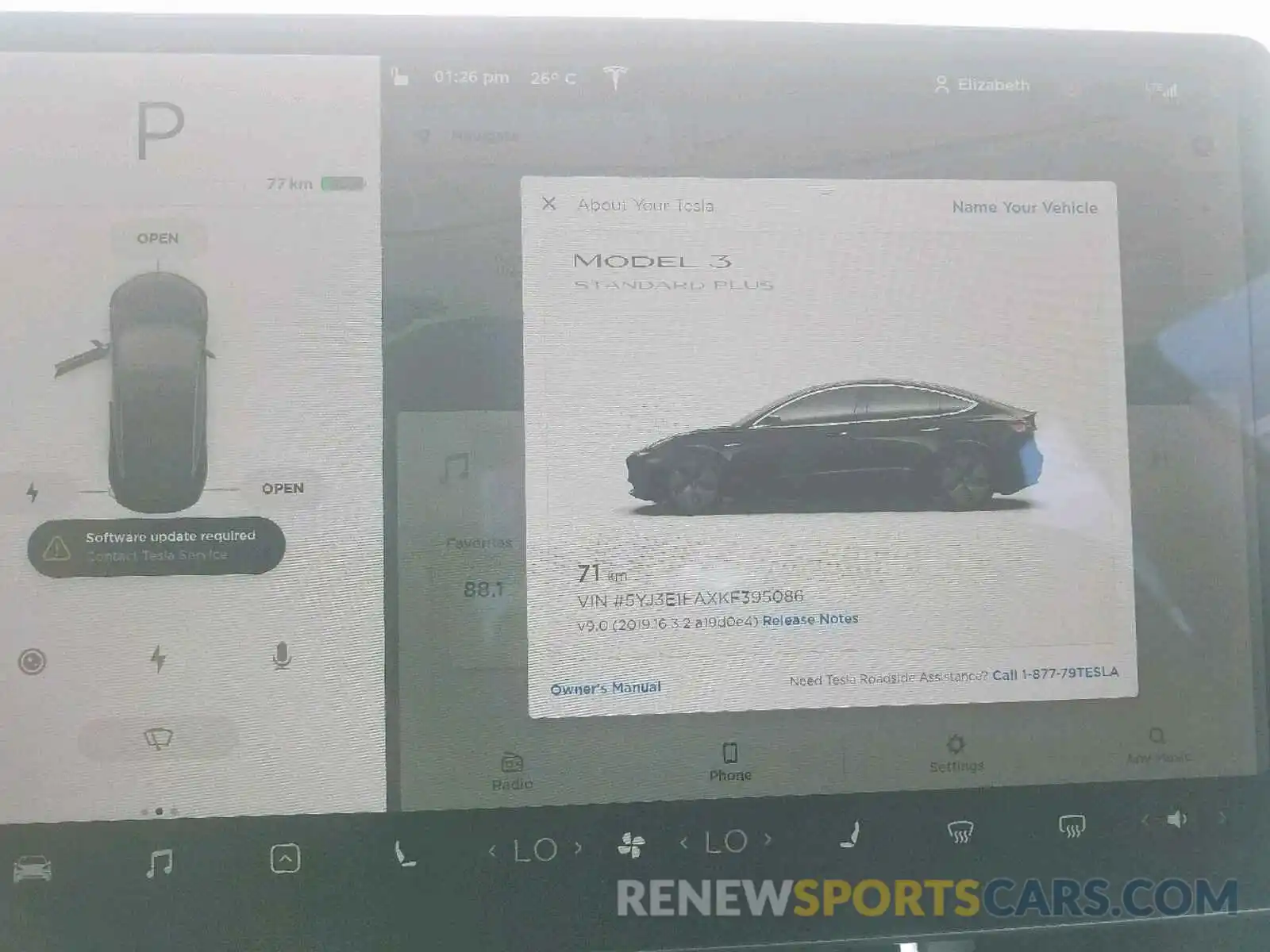 8 Photograph of a damaged car 5YJ3E1EAXKF395086 TESLA MODEL 3 2019