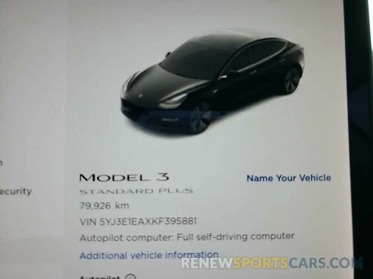 8 Фотография поврежденного автомобиля 5YJ3E1EAXKF395881 TESLA MODEL 3 2019