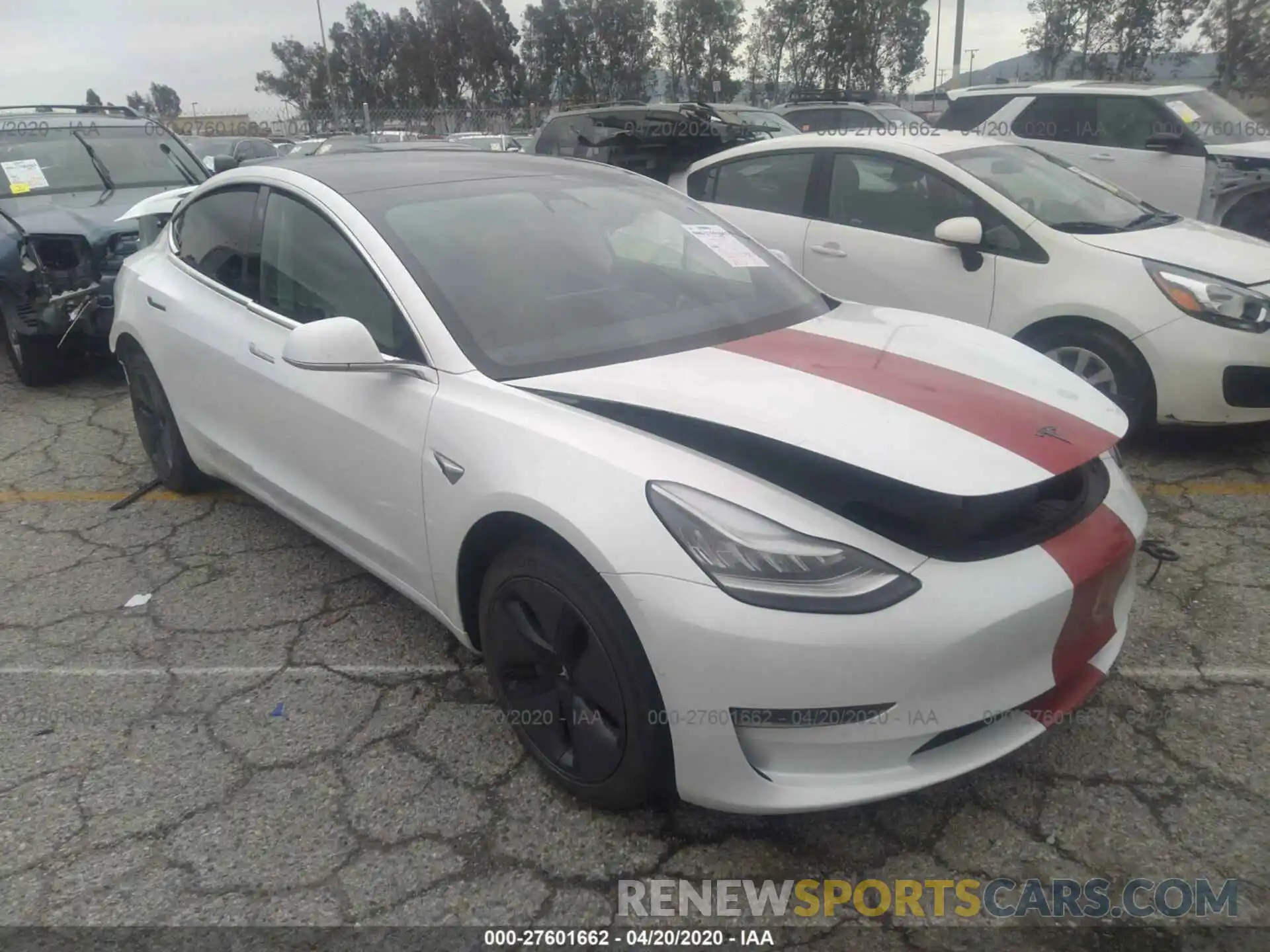 1 Photograph of a damaged car 5YJ3E1EAXKF396951 TESLA MODEL 3 2019