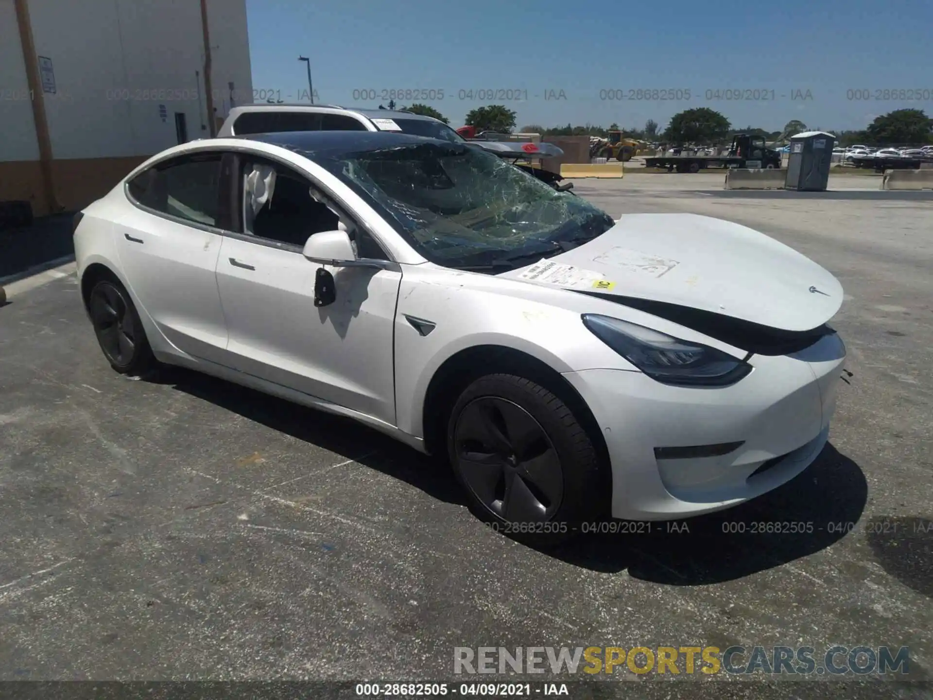 1 Photograph of a damaged car 5YJ3E1EAXKF397114 TESLA MODEL 3 2019