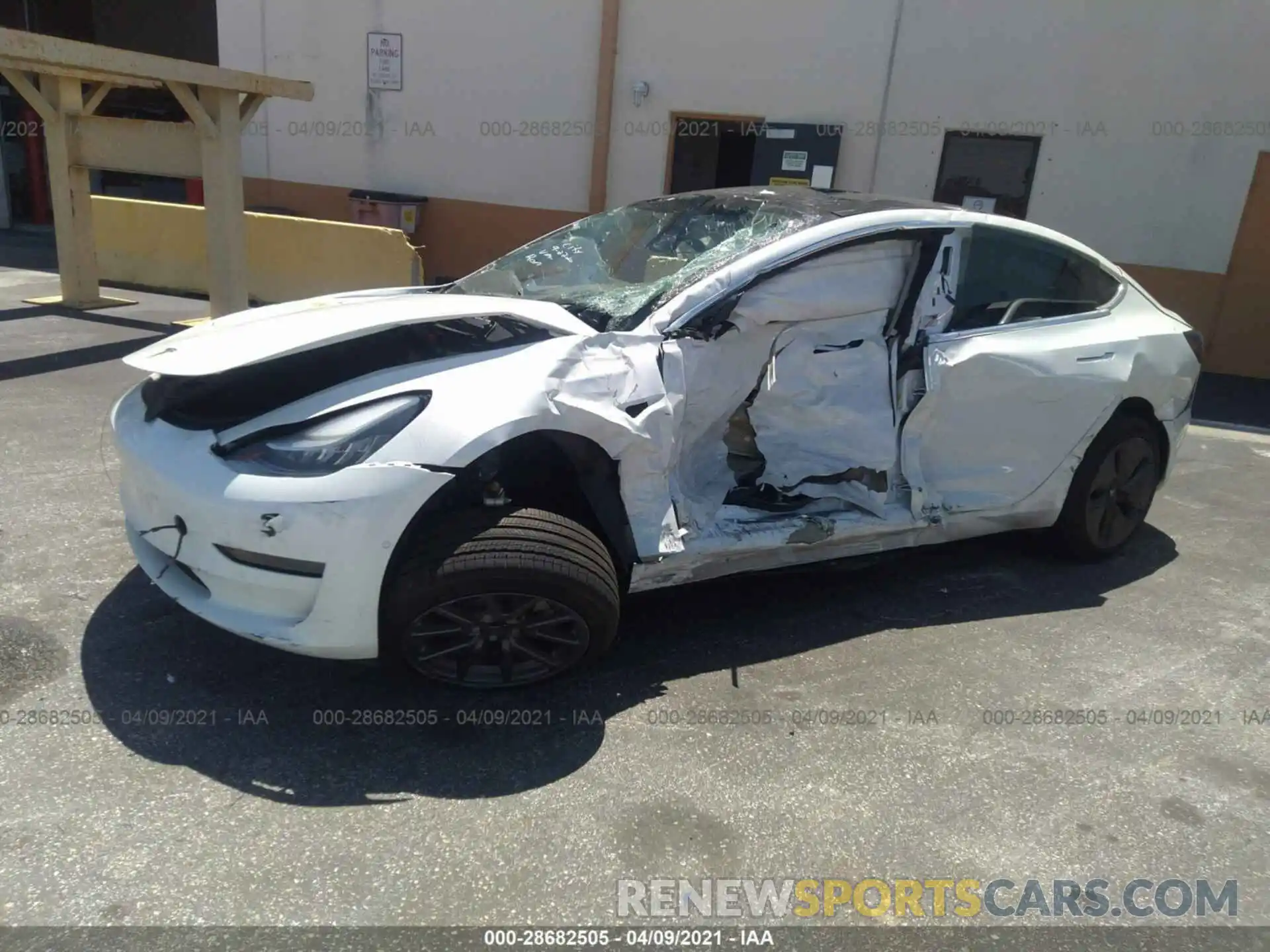 2 Photograph of a damaged car 5YJ3E1EAXKF397114 TESLA MODEL 3 2019