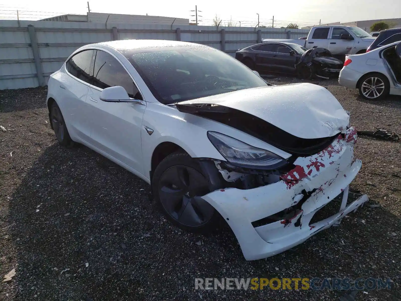 1 Photograph of a damaged car 5YJ3E1EAXKF397145 TESLA MODEL 3 2019