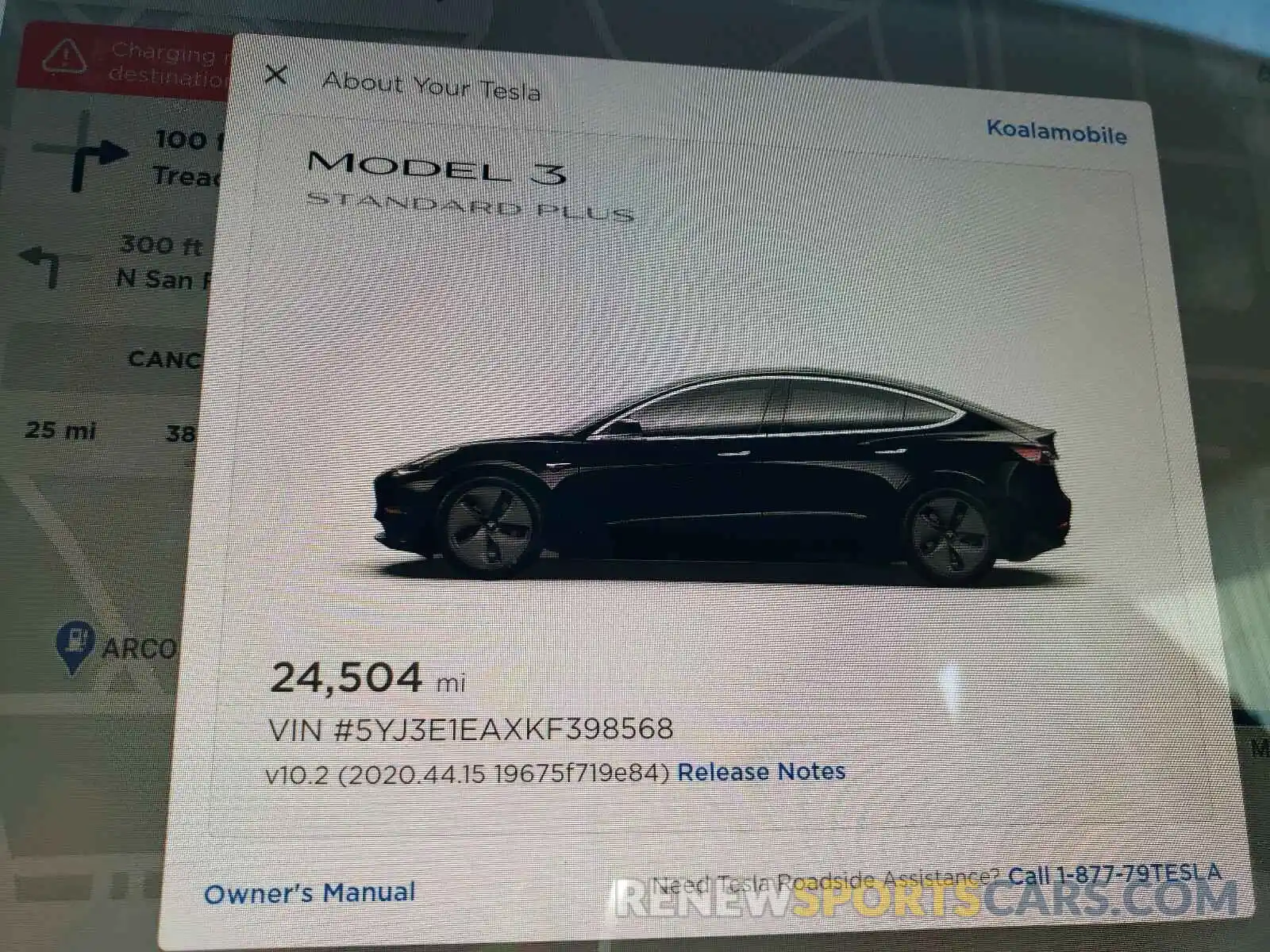 8 Фотография поврежденного автомобиля 5YJ3E1EAXKF398568 TESLA MODEL 3 2019