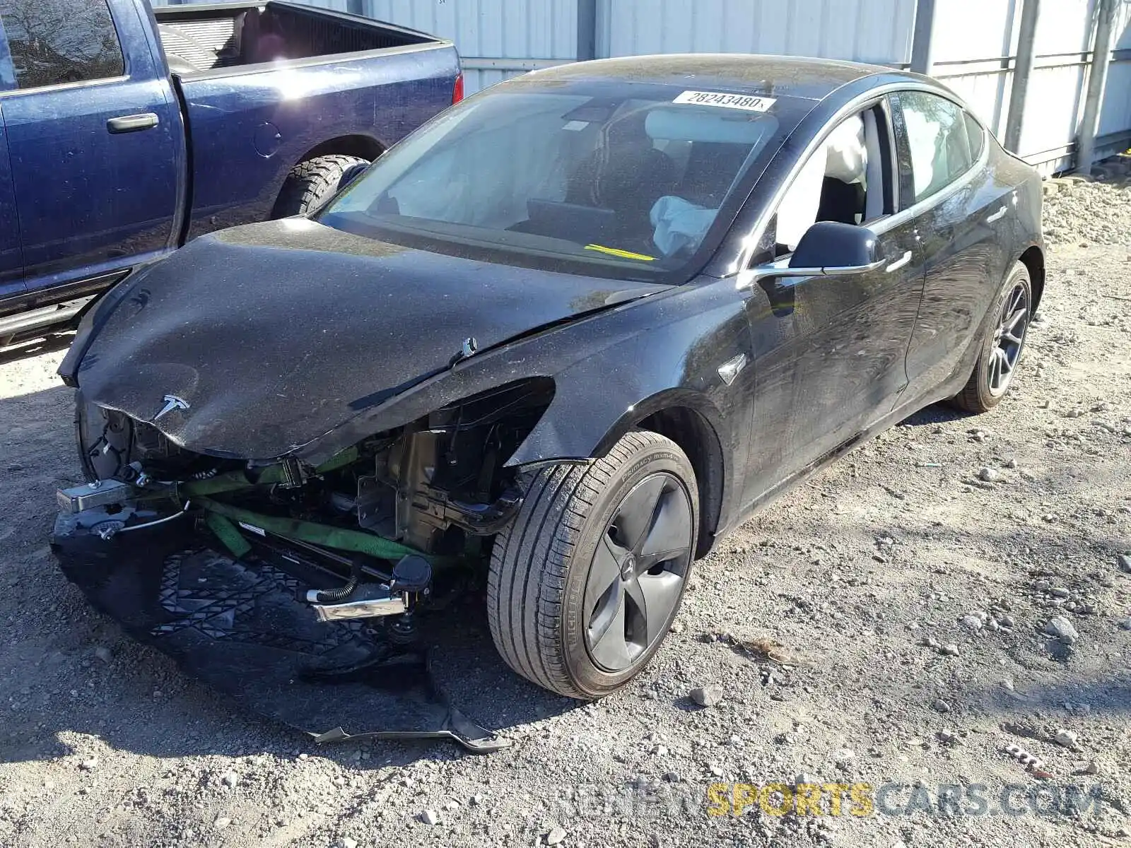 2 Photograph of a damaged car 5YJ3E1EAXKF398716 TESLA MODEL 3 2019