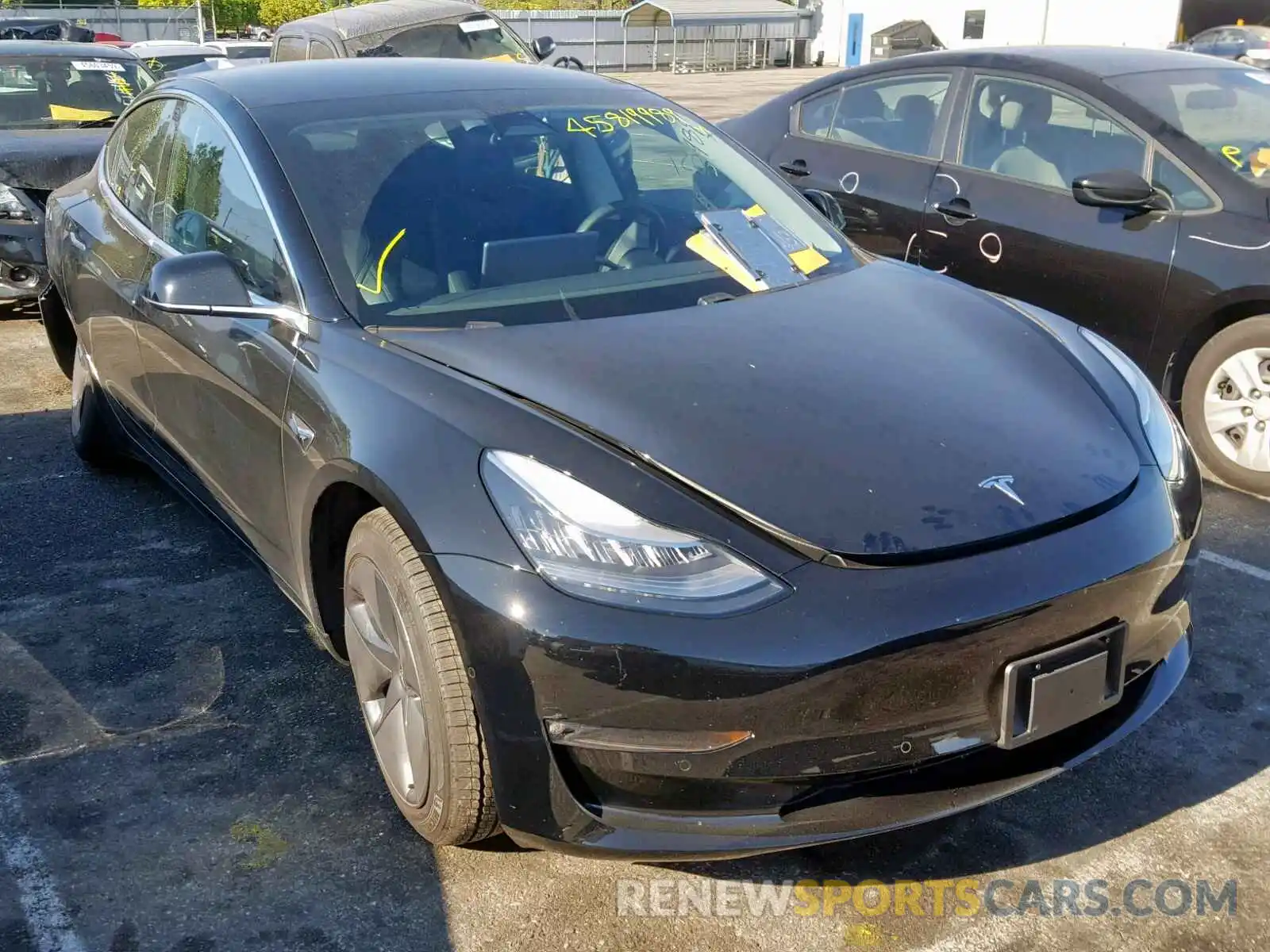 1 Photograph of a damaged car 5YJ3E1EAXKF398828 TESLA MODEL 3 2019