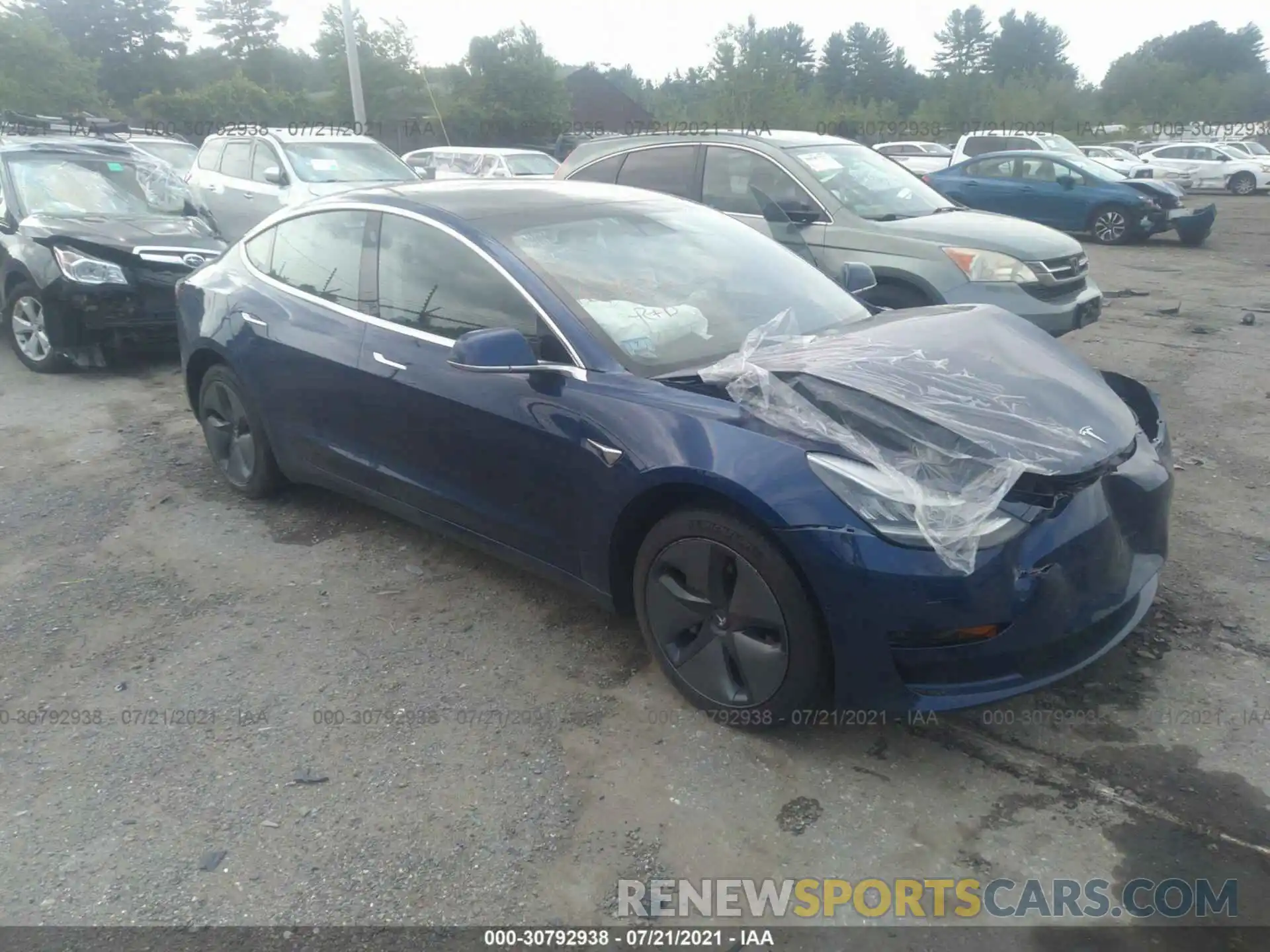 1 Photograph of a damaged car 5YJ3E1EAXKF400691 TESLA MODEL 3 2019