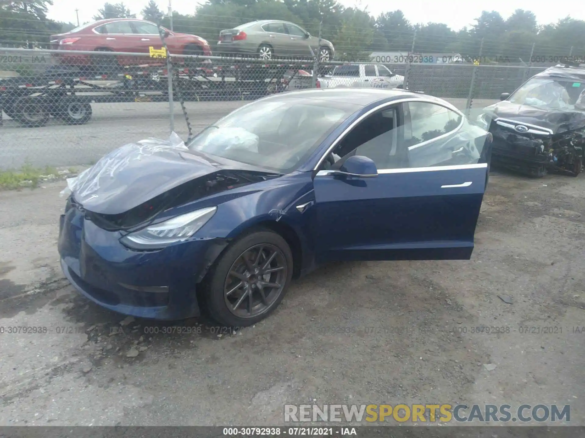 2 Photograph of a damaged car 5YJ3E1EAXKF400691 TESLA MODEL 3 2019