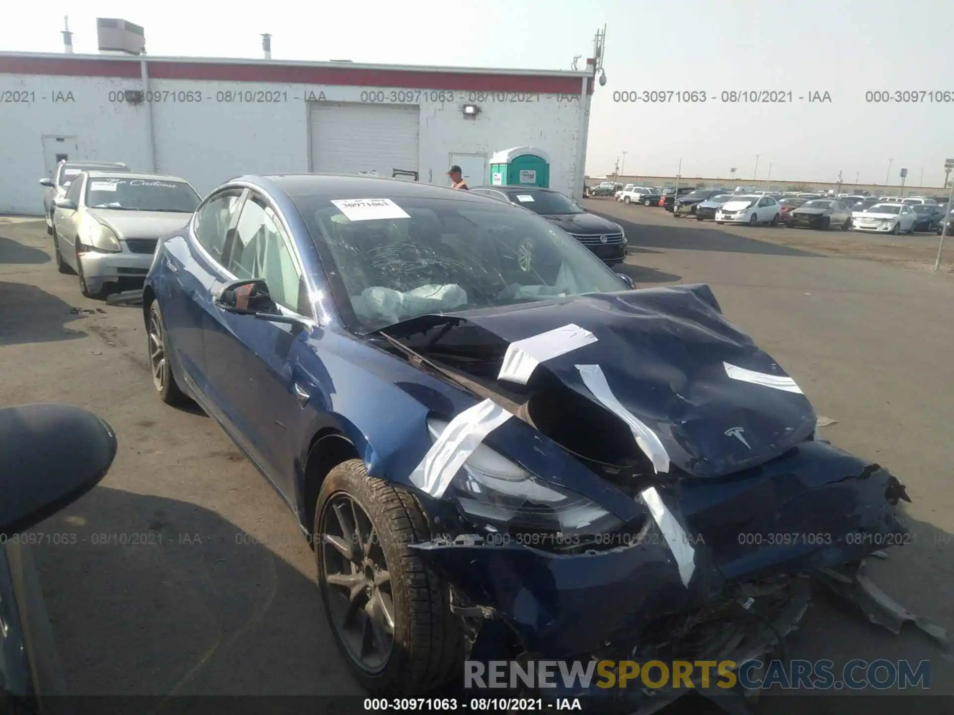 1 Photograph of a damaged car 5YJ3E1EAXKF401002 TESLA MODEL 3 2019