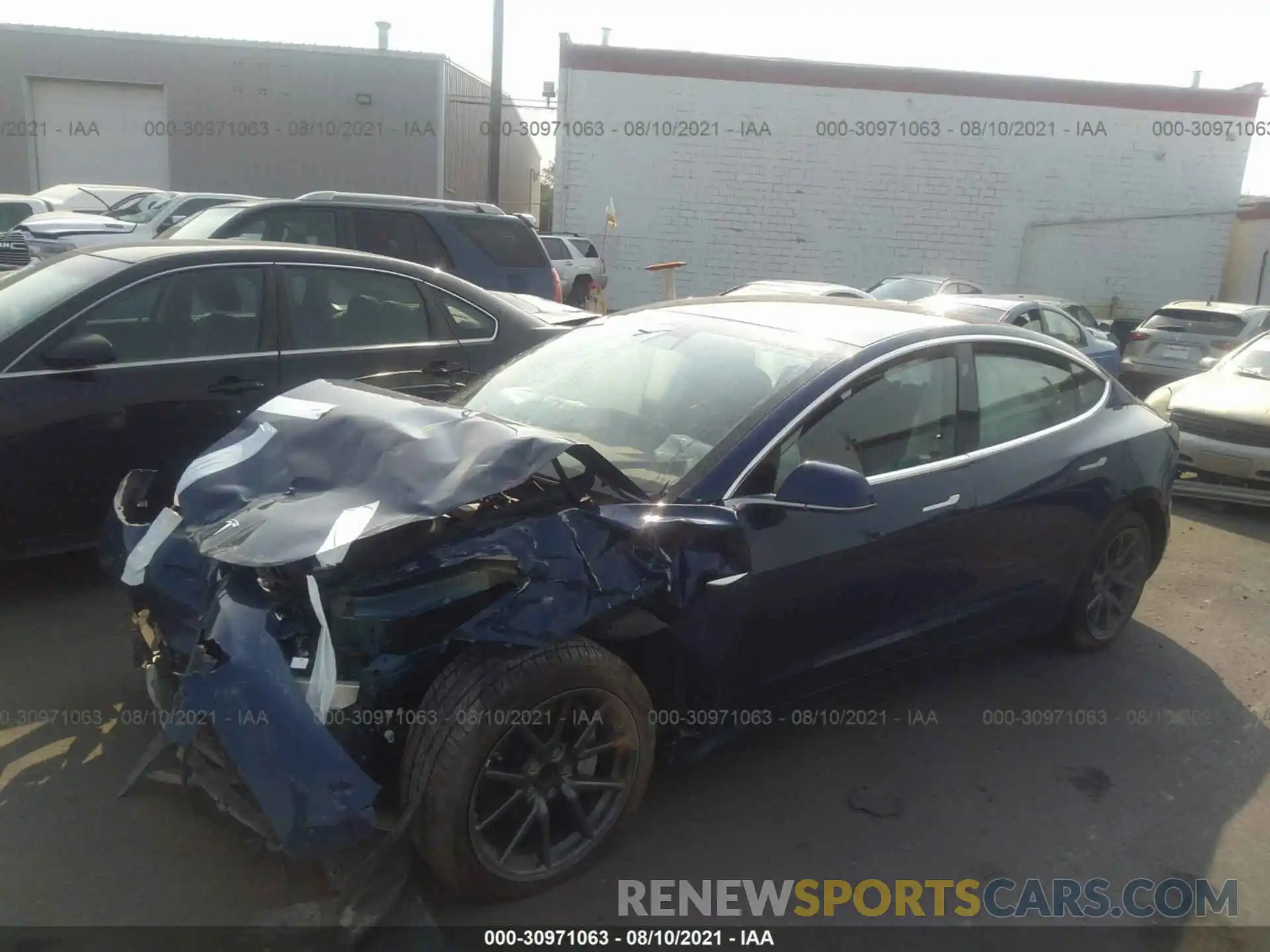 2 Photograph of a damaged car 5YJ3E1EAXKF401002 TESLA MODEL 3 2019