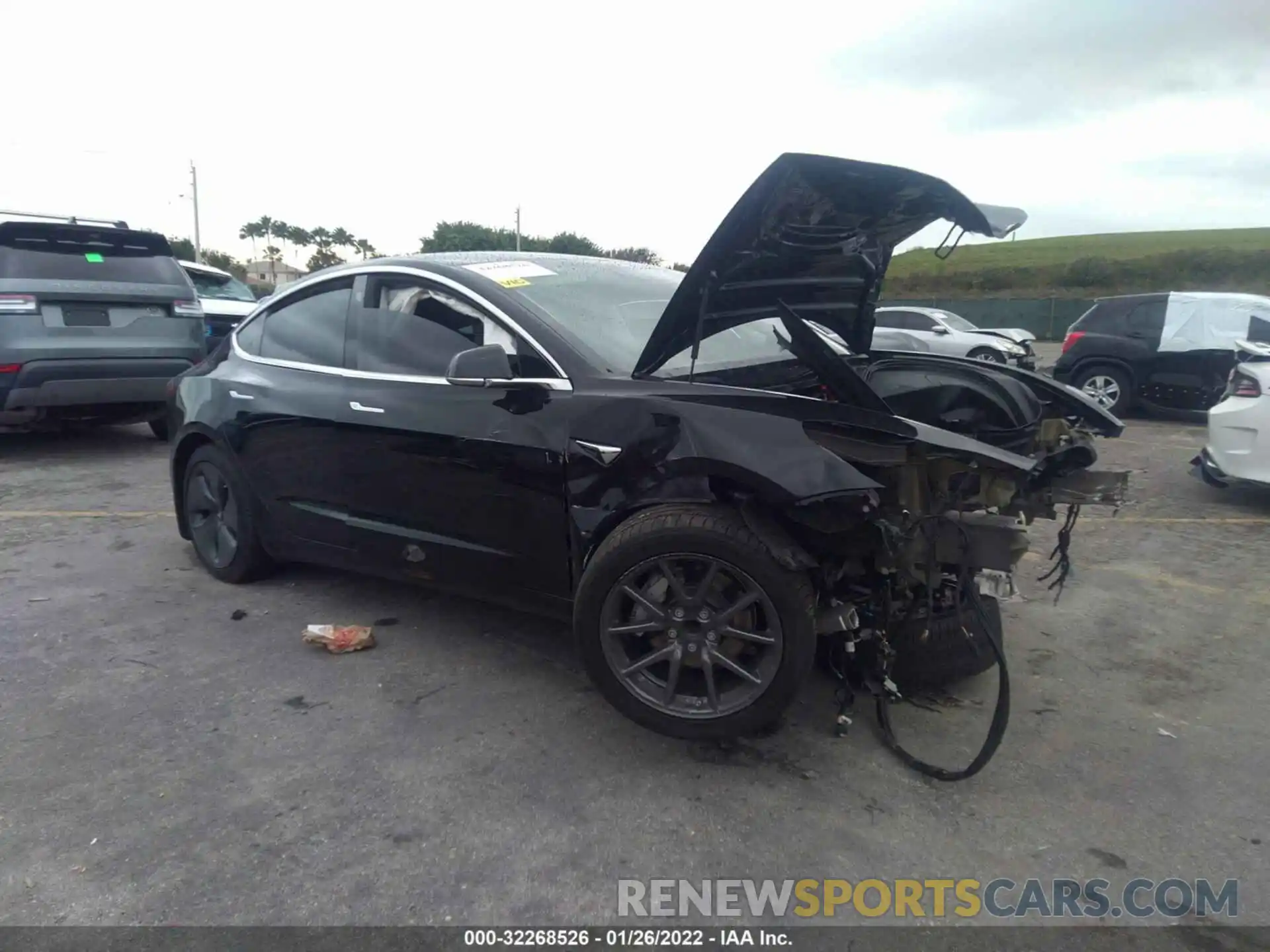 1 Photograph of a damaged car 5YJ3E1EAXKF410640 TESLA MODEL 3 2019