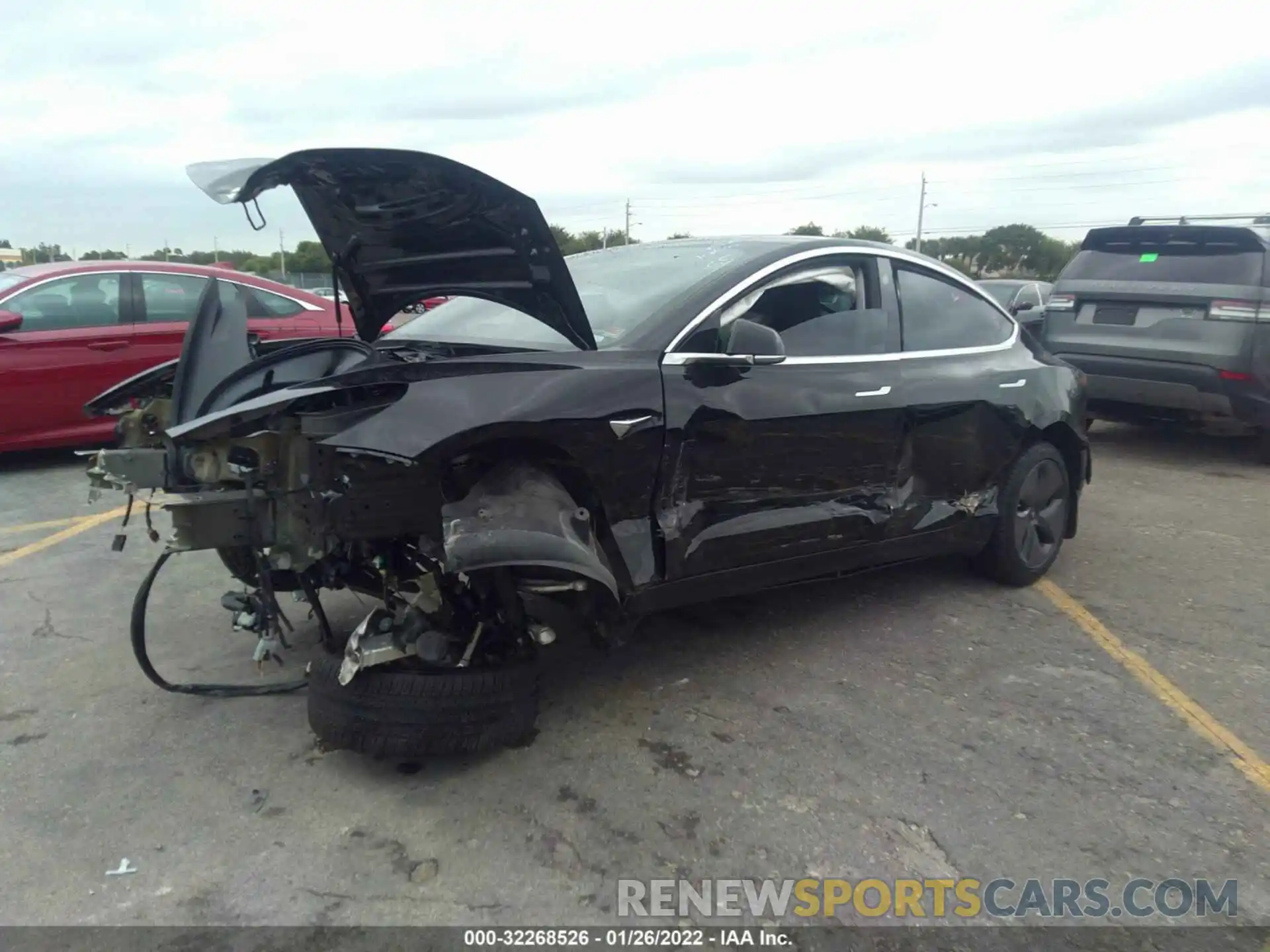 2 Photograph of a damaged car 5YJ3E1EAXKF410640 TESLA MODEL 3 2019