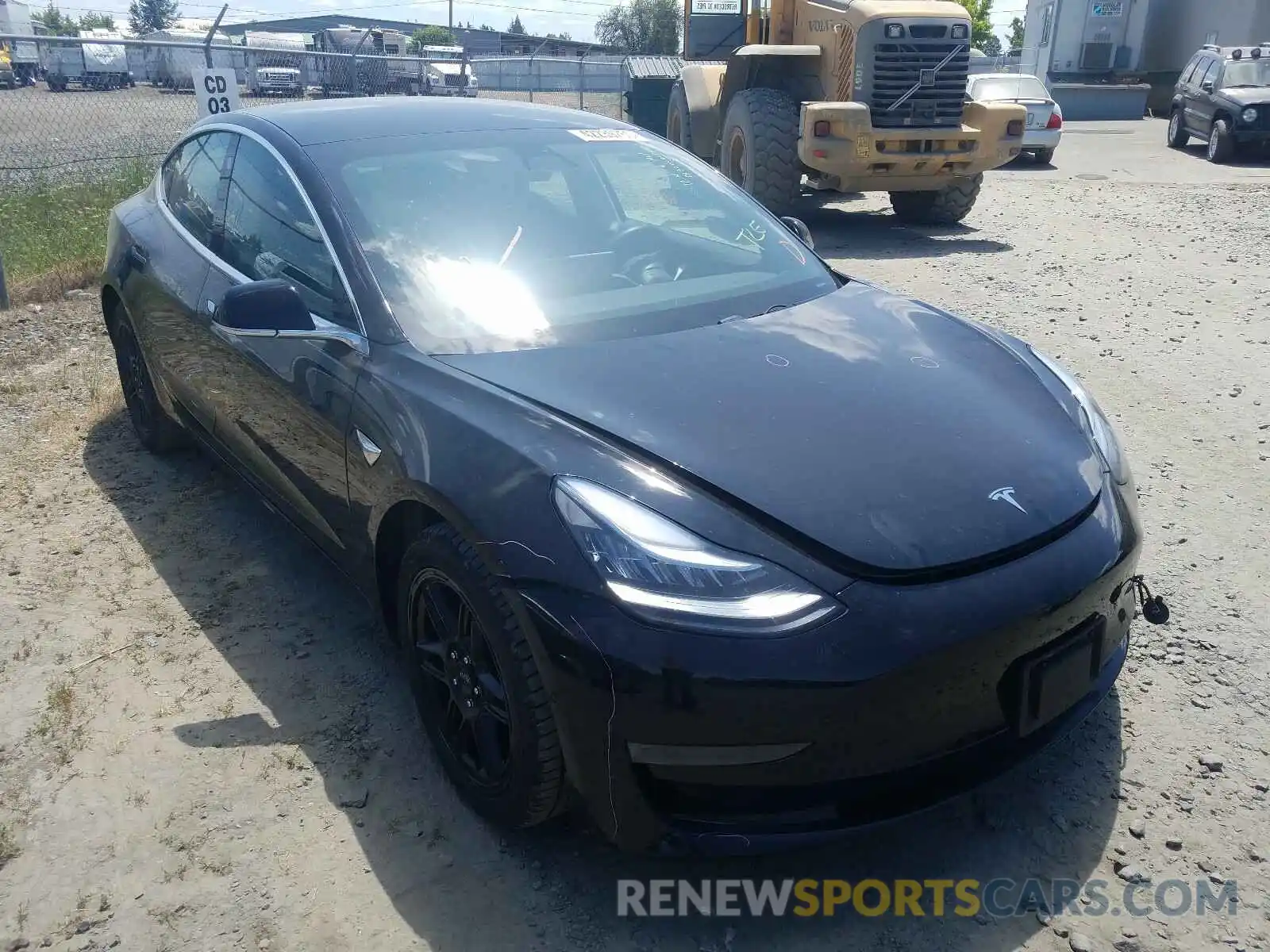 1 Photograph of a damaged car 5YJ3E1EAXKF410802 TESLA MODEL 3 2019