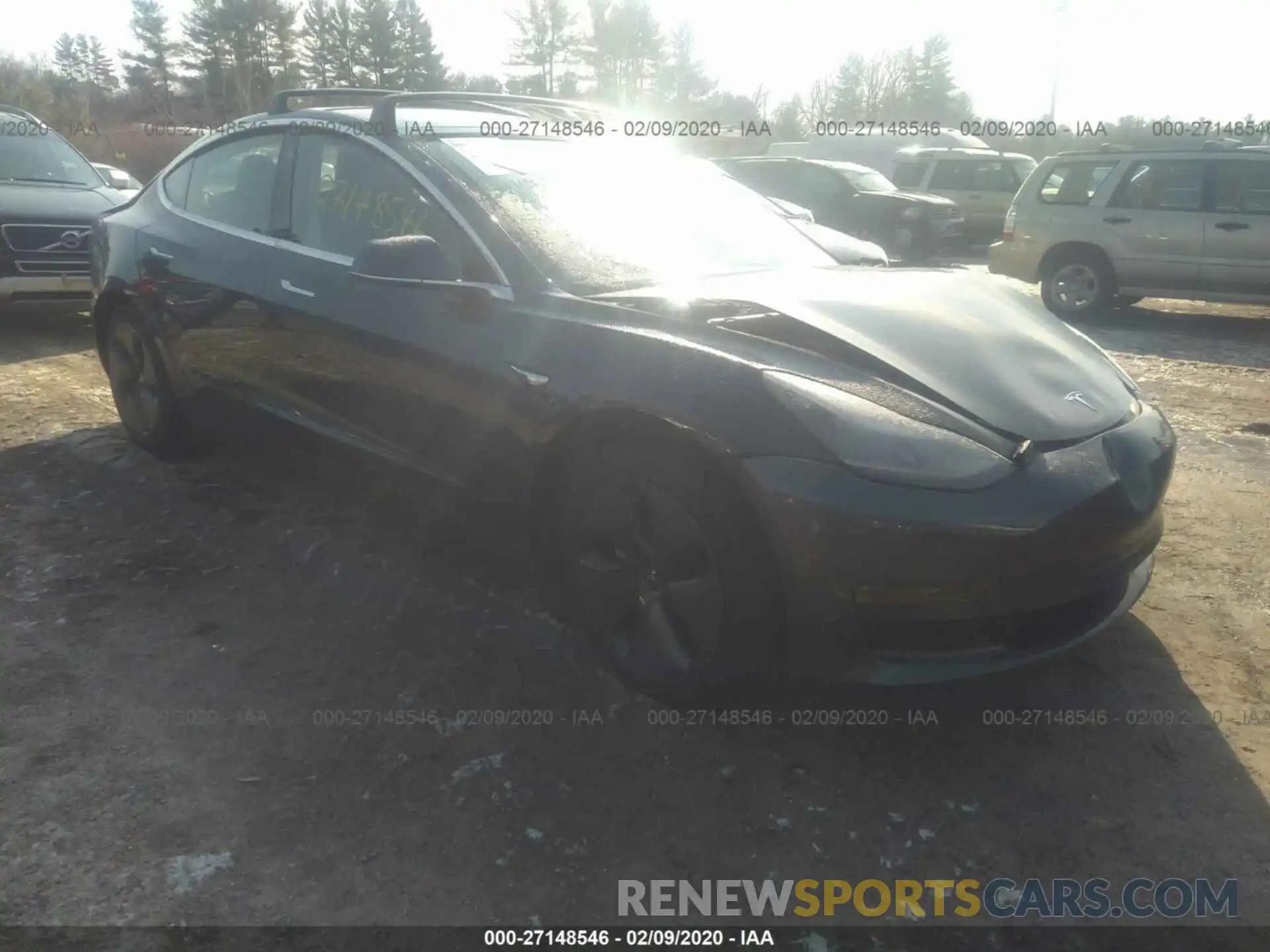 1 Photograph of a damaged car 5YJ3E1EAXKF411108 TESLA MODEL 3 2019