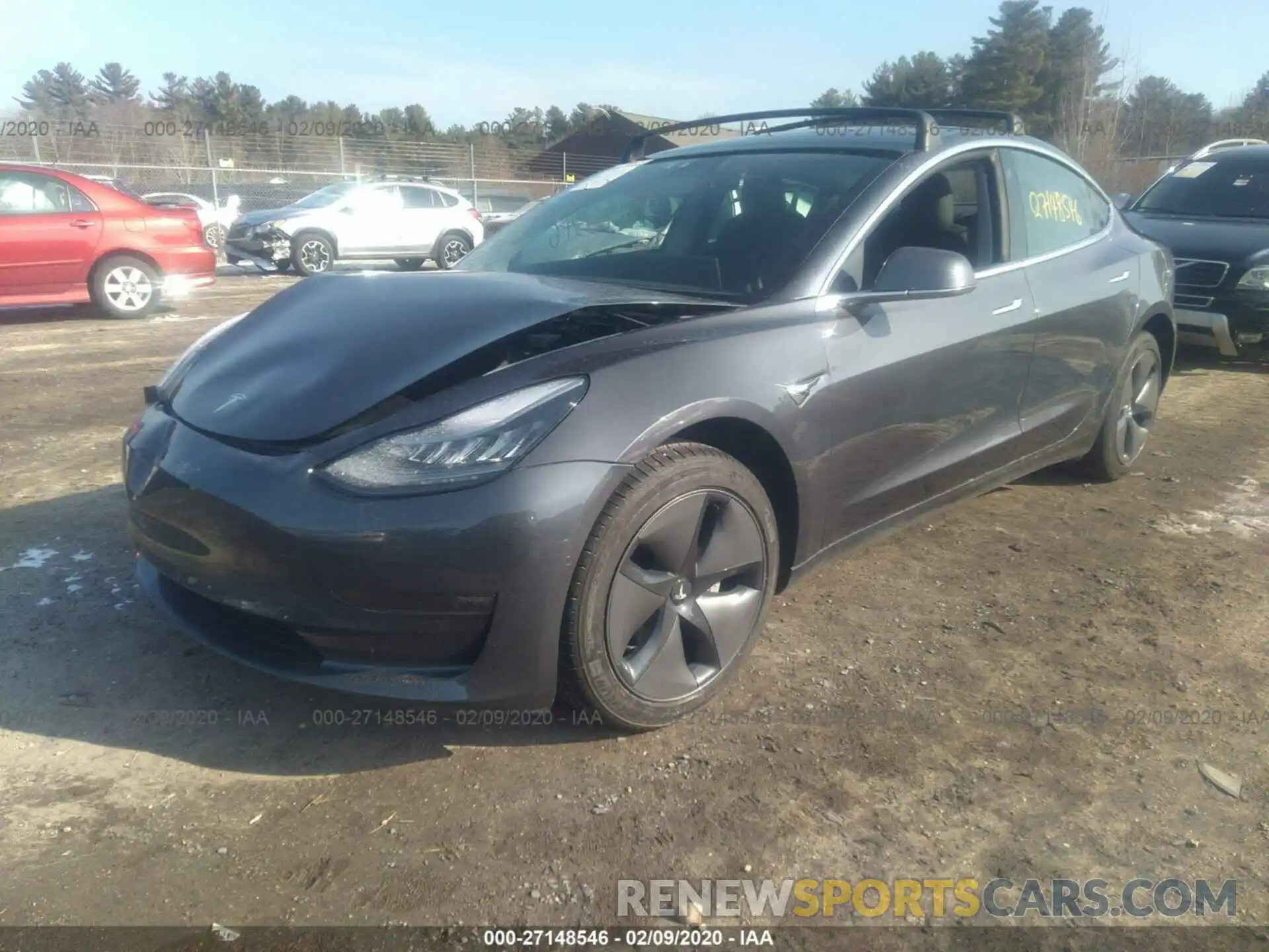 2 Photograph of a damaged car 5YJ3E1EAXKF411108 TESLA MODEL 3 2019