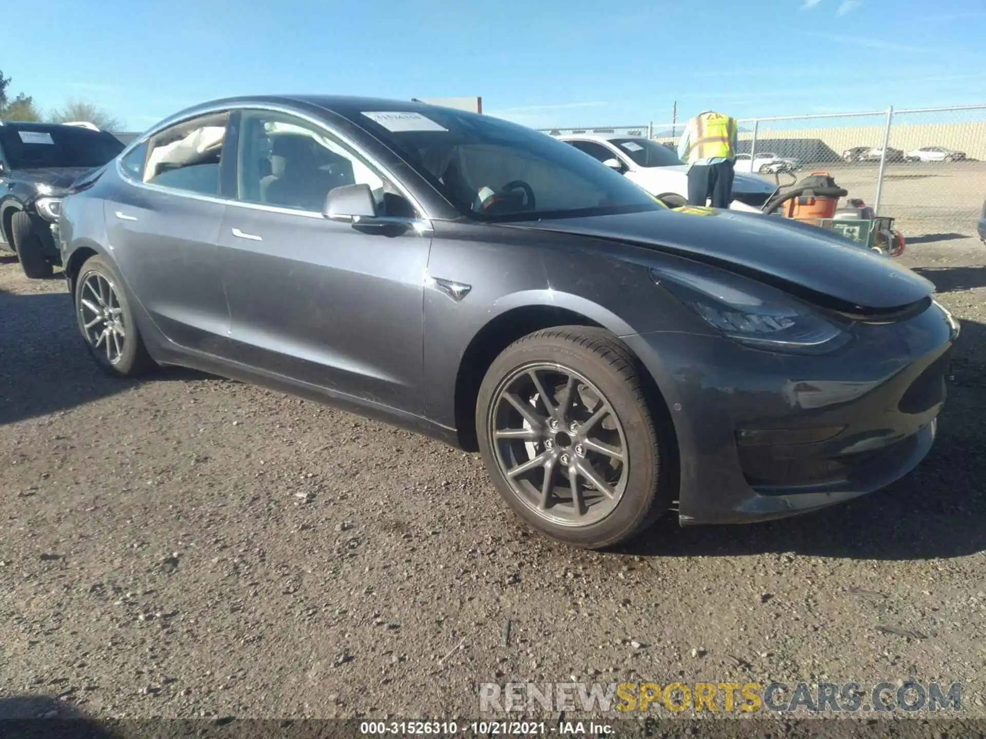 1 Photograph of a damaged car 5YJ3E1EAXKF411223 TESLA MODEL 3 2019