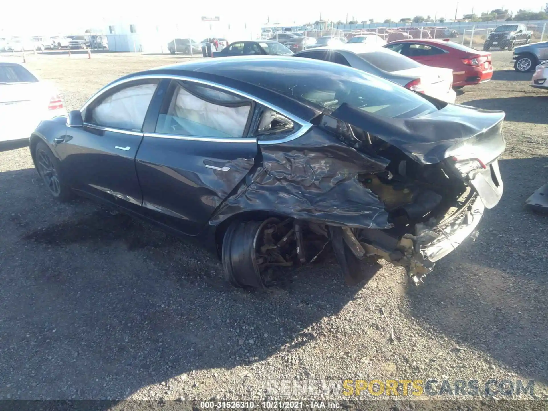 3 Photograph of a damaged car 5YJ3E1EAXKF411223 TESLA MODEL 3 2019