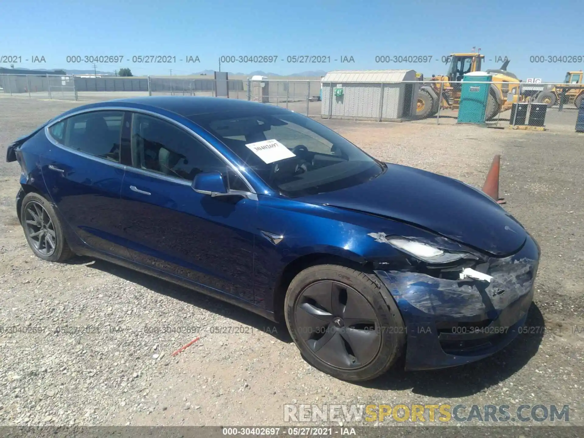 1 Photograph of a damaged car 5YJ3E1EAXKF411657 TESLA MODEL 3 2019