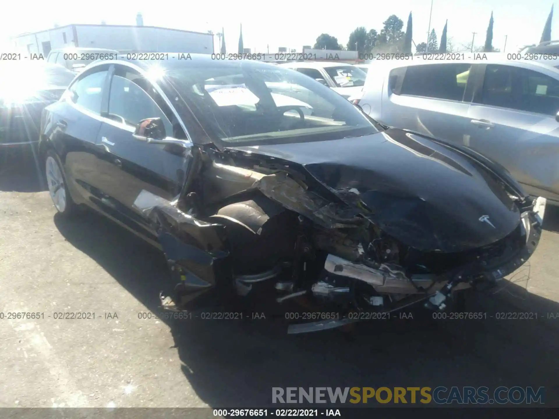 1 Photograph of a damaged car 5YJ3E1EAXKF412551 TESLA MODEL 3 2019