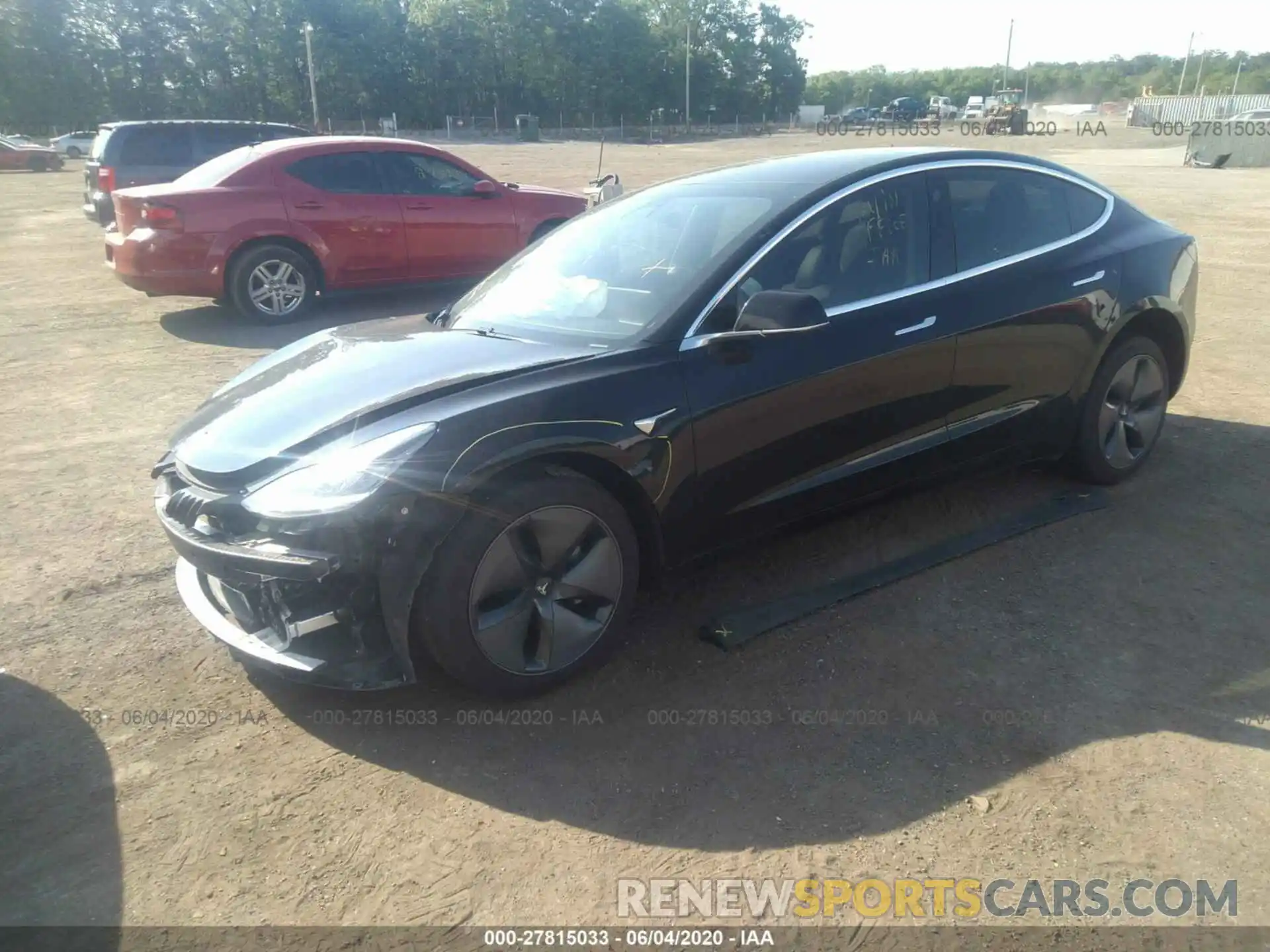 2 Photograph of a damaged car 5YJ3E1EAXKF415806 TESLA MODEL 3 2019