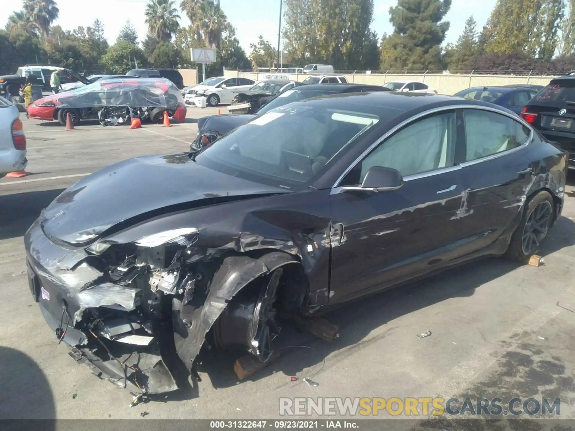 2 Photograph of a damaged car 5YJ3E1EAXKF416230 TESLA MODEL 3 2019