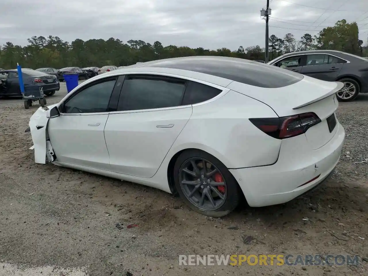 2 Photograph of a damaged car 5YJ3E1EAXKF416874 TESLA MODEL 3 2019