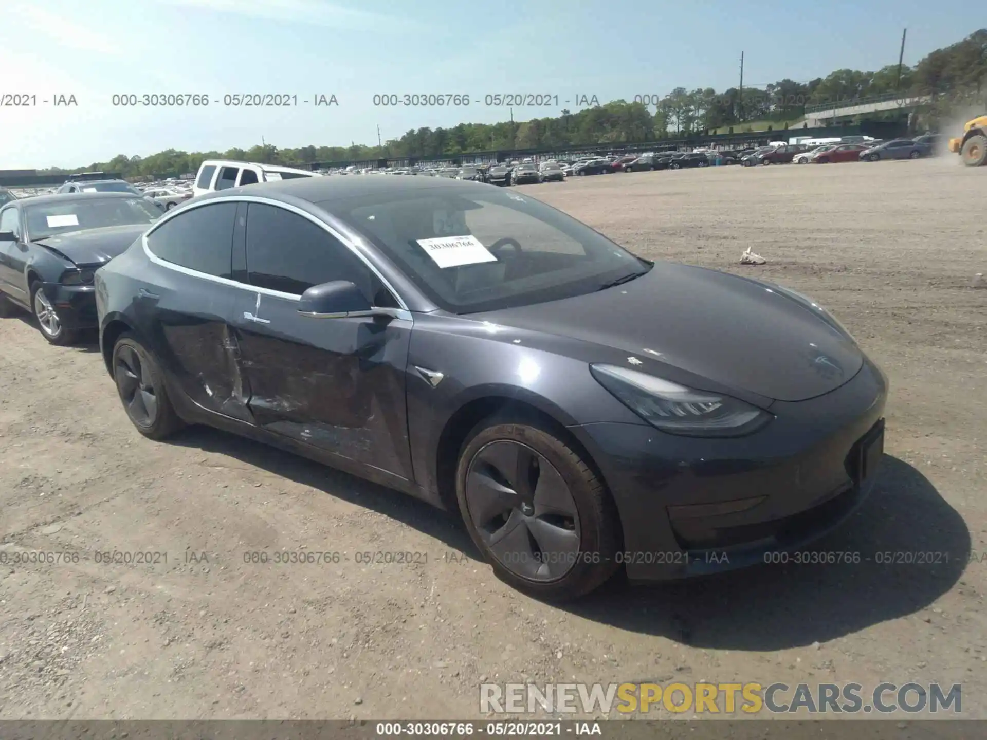 1 Photograph of a damaged car 5YJ3E1EAXKF417684 TESLA MODEL 3 2019