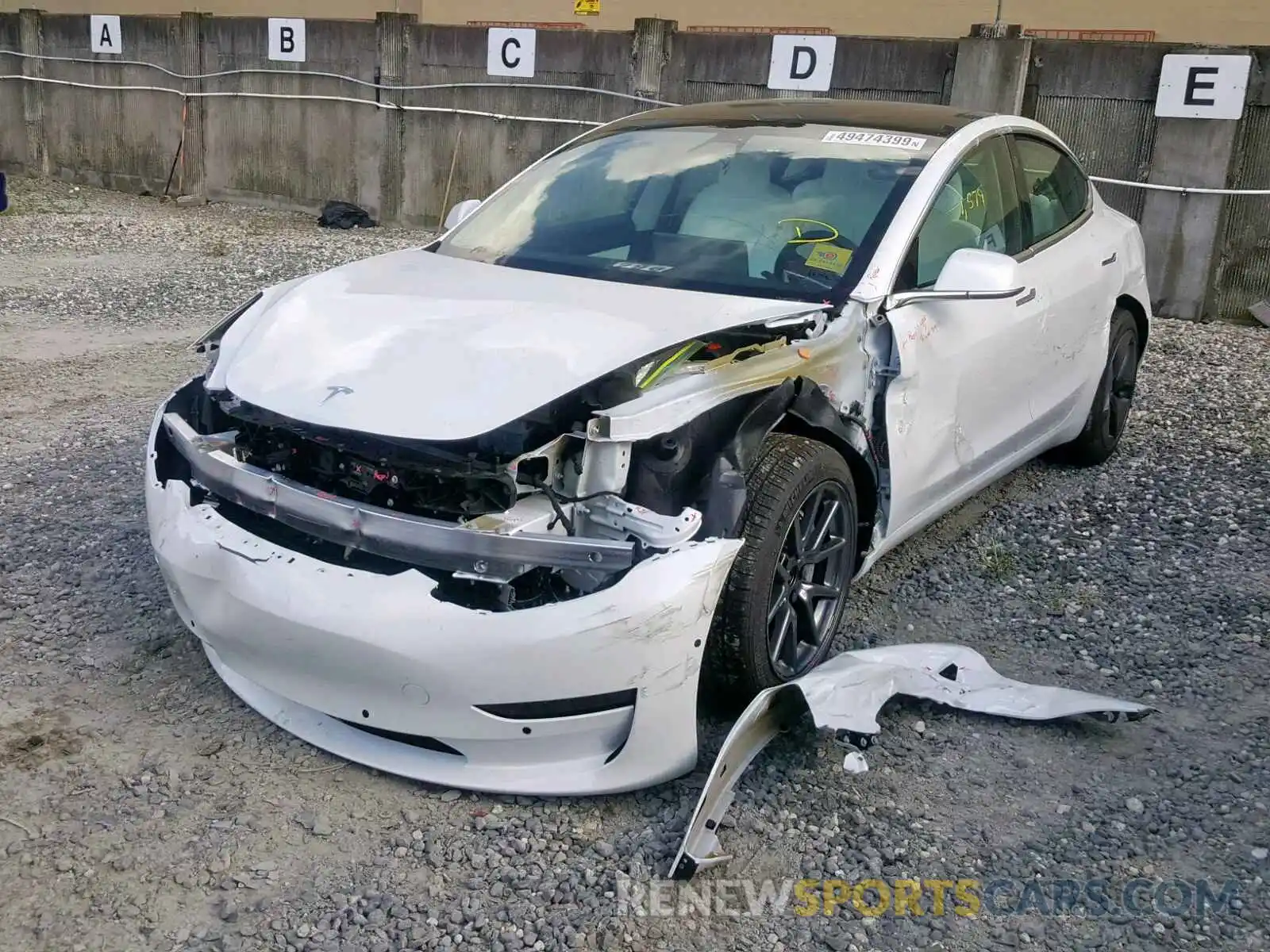 2 Photograph of a damaged car 5YJ3E1EAXKF417717 TESLA MODEL 3 2019