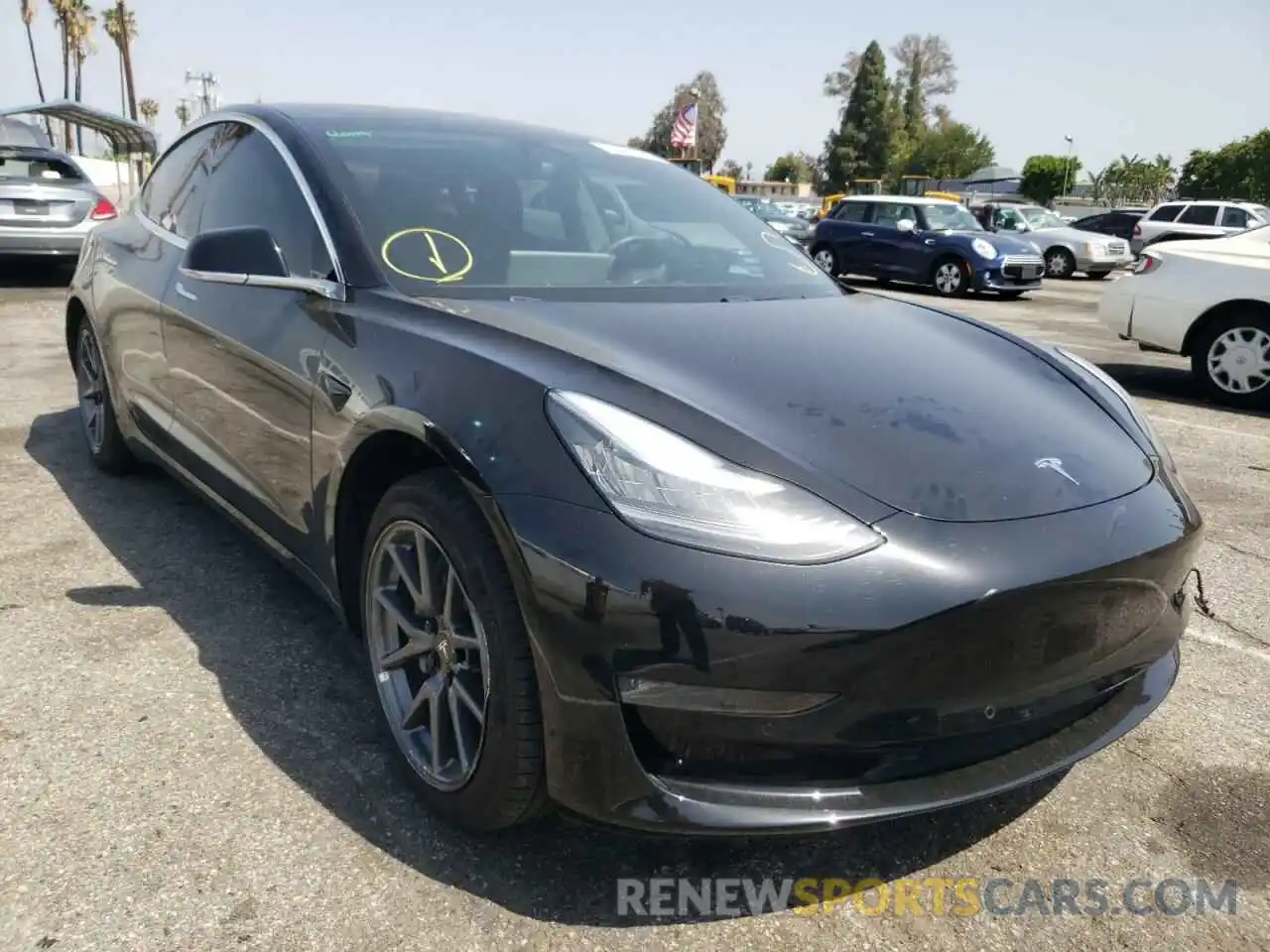 1 Photograph of a damaged car 5YJ3E1EAXKF424523 TESLA MODEL 3 2019