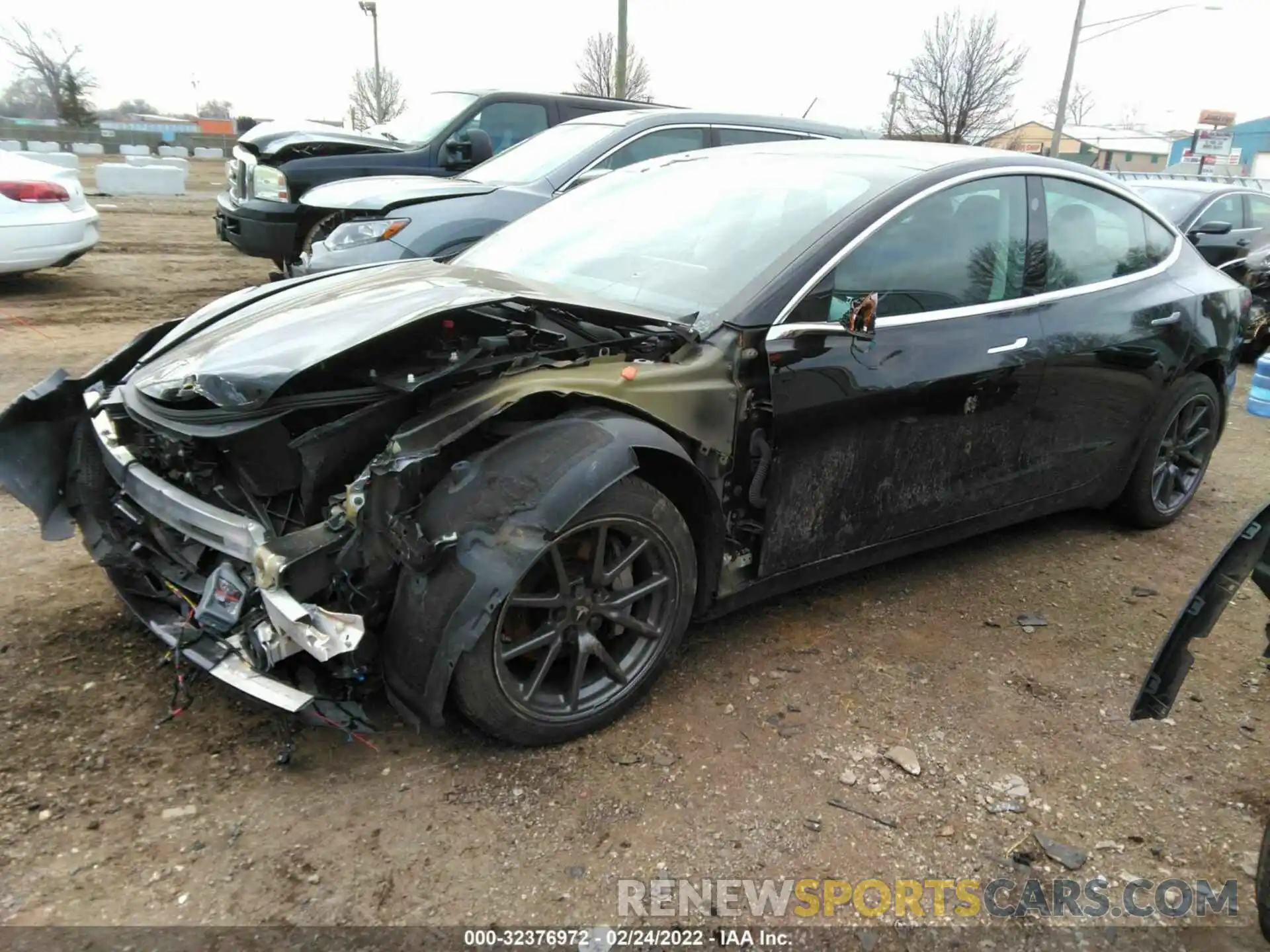 2 Photograph of a damaged car 5YJ3E1EAXKF424649 TESLA MODEL 3 2019