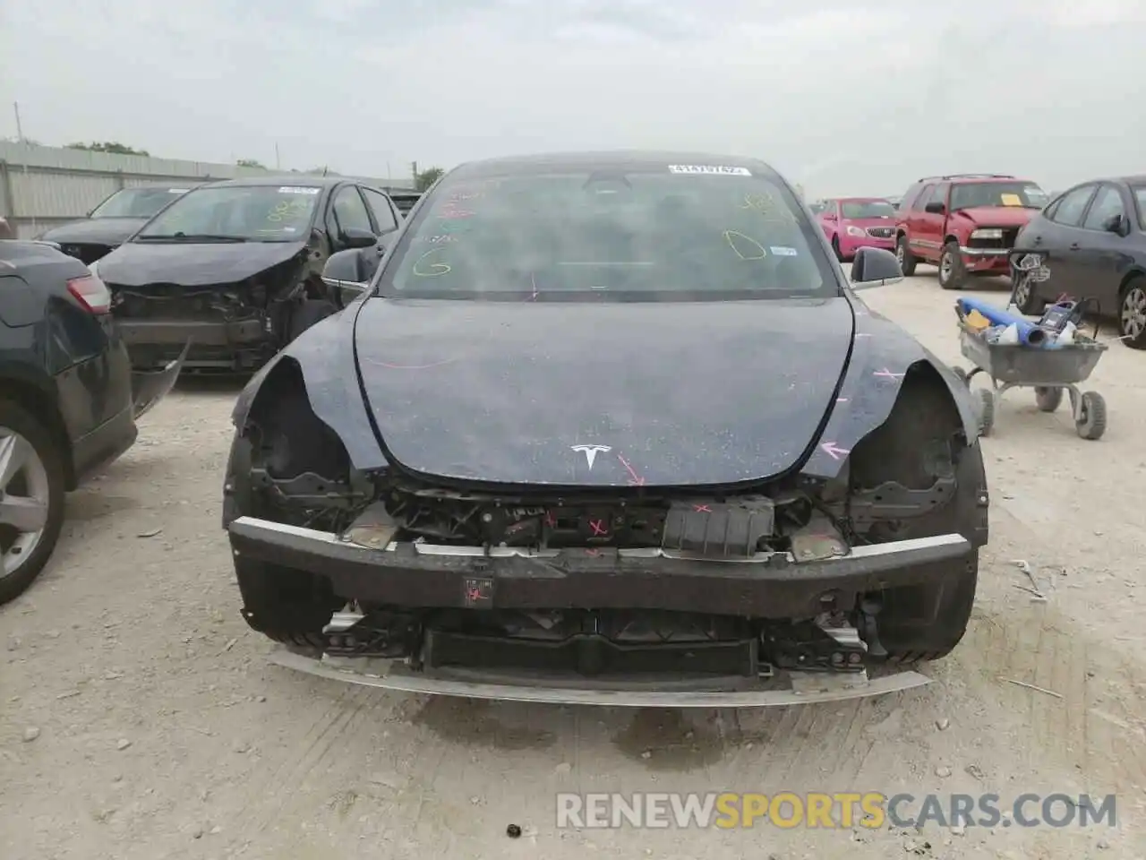 9 Photograph of a damaged car 5YJ3E1EAXKF424831 TESLA MODEL 3 2019