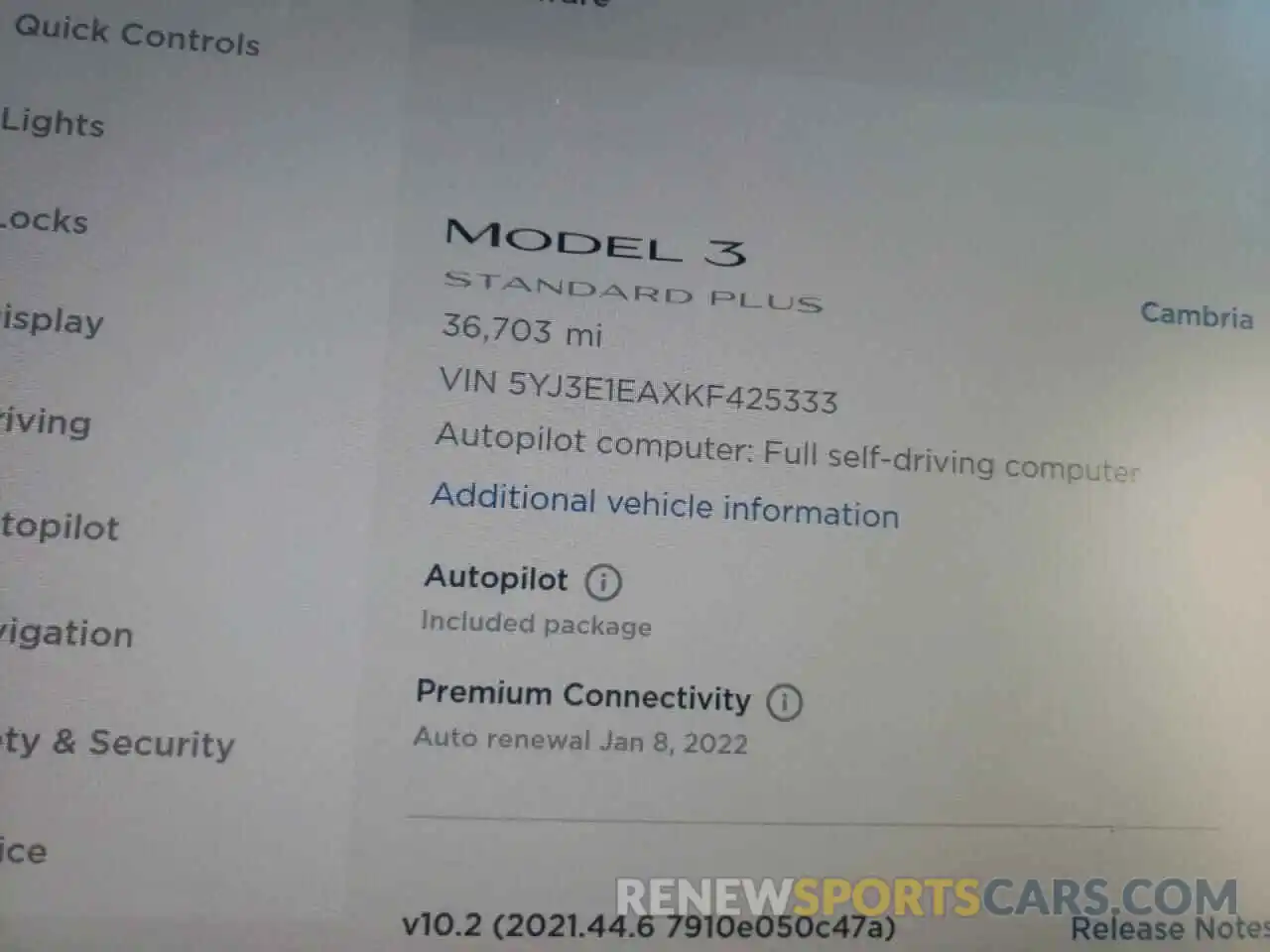 8 Фотография поврежденного автомобиля 5YJ3E1EAXKF425333 TESLA MODEL 3 2019