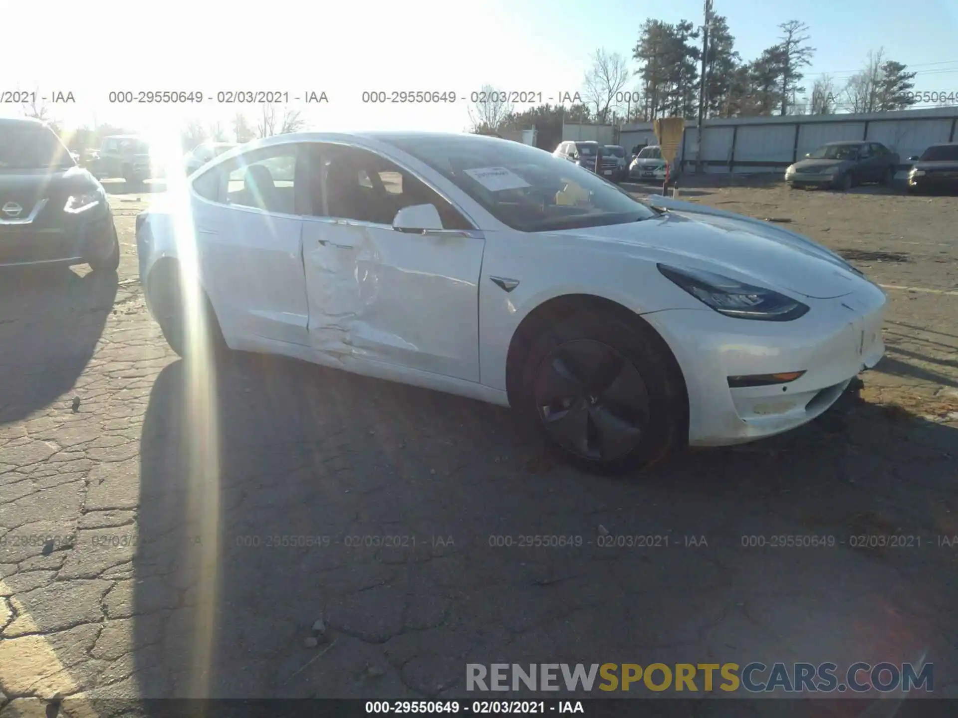 1 Photograph of a damaged car 5YJ3E1EAXKF427258 TESLA MODEL 3 2019