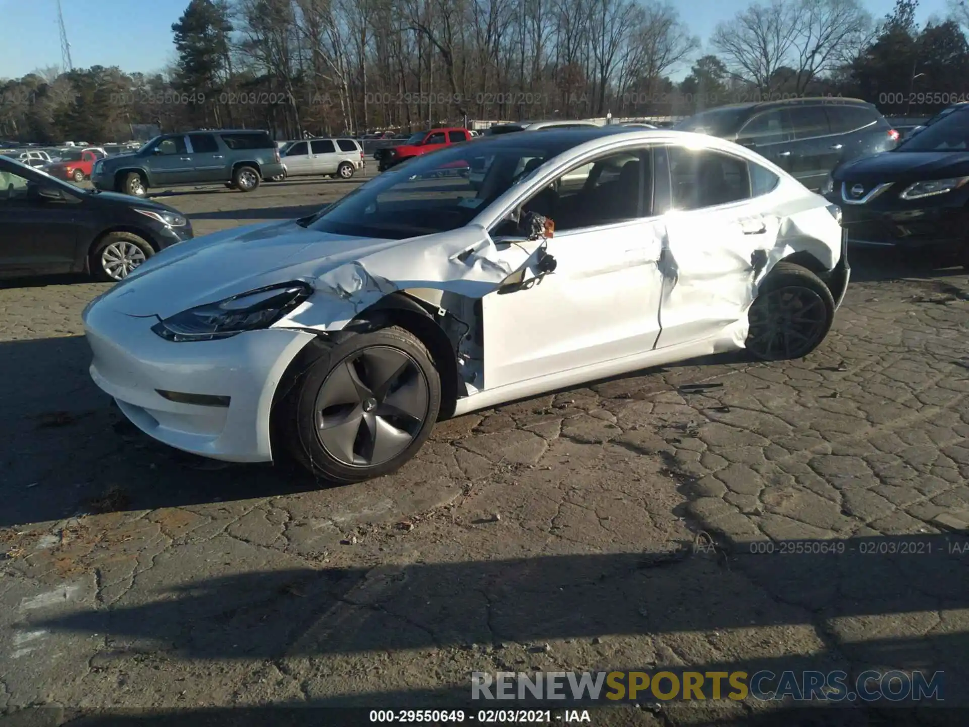 2 Photograph of a damaged car 5YJ3E1EAXKF427258 TESLA MODEL 3 2019