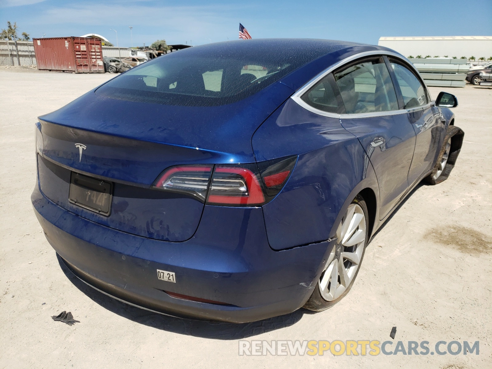 4 Фотография поврежденного автомобиля 5YJ3E1EAXKF428457 TESLA MODEL 3 2019